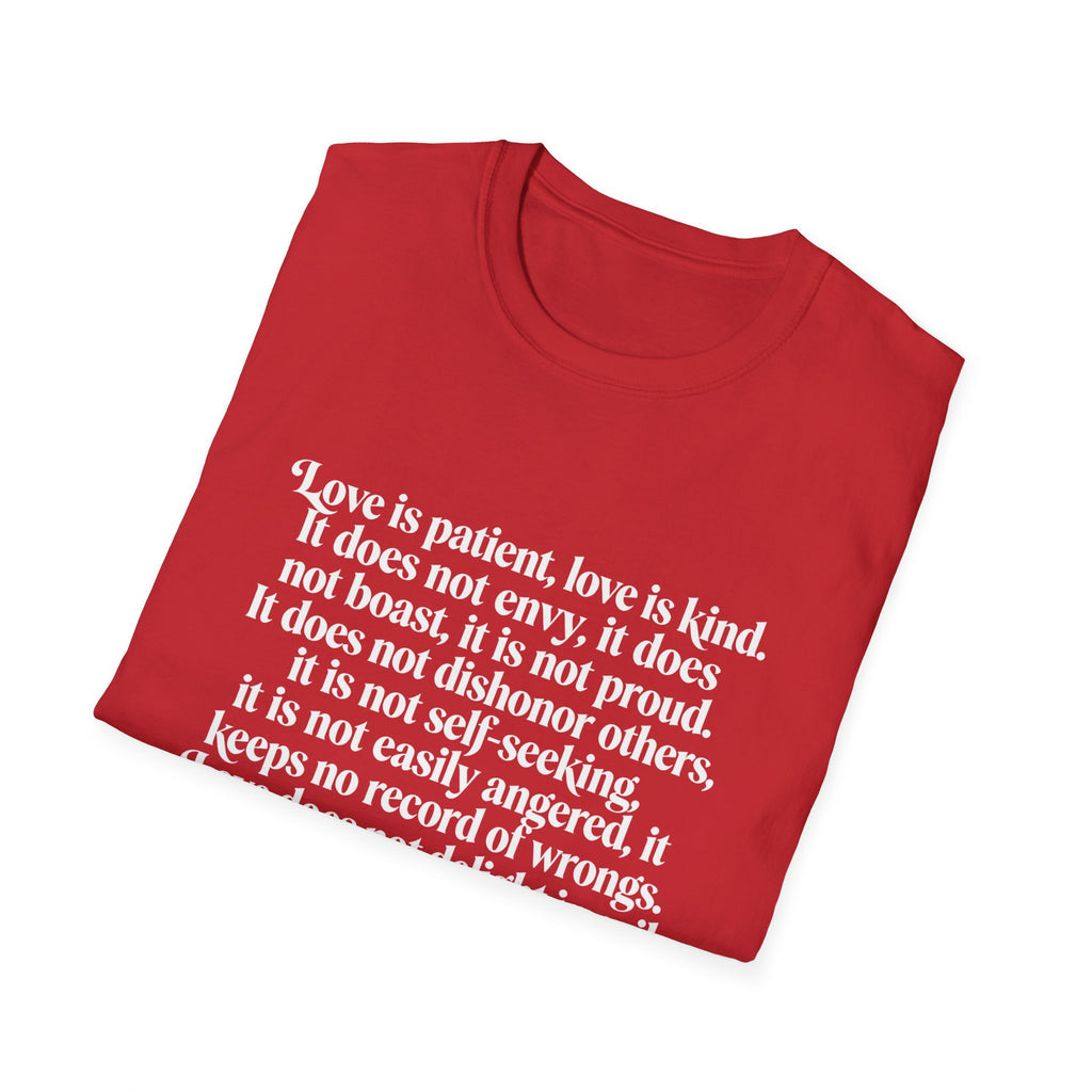 Love Is Patient Tee — 1 Corinthians 13 Inspirational Christian T-Shirt