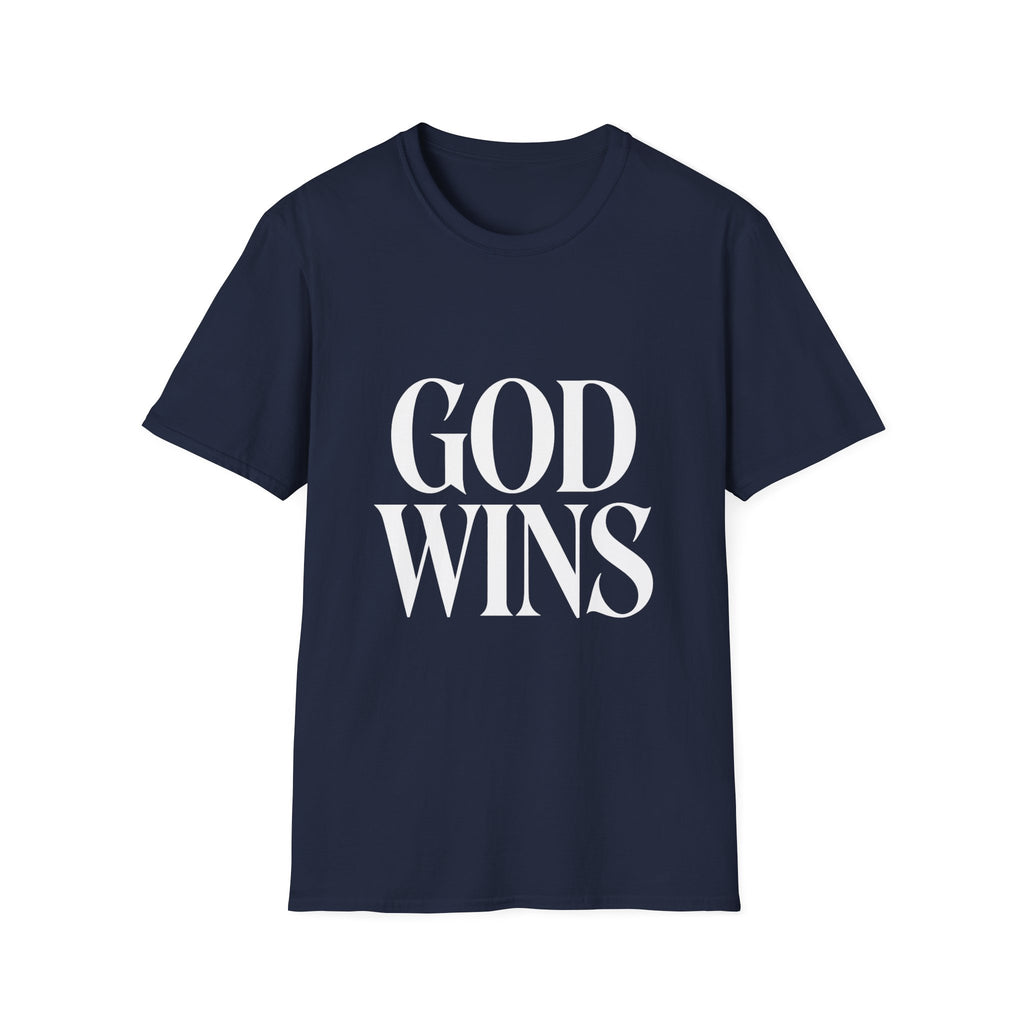 God Wins T-Shirt — Inspirational Christian Faith Tee