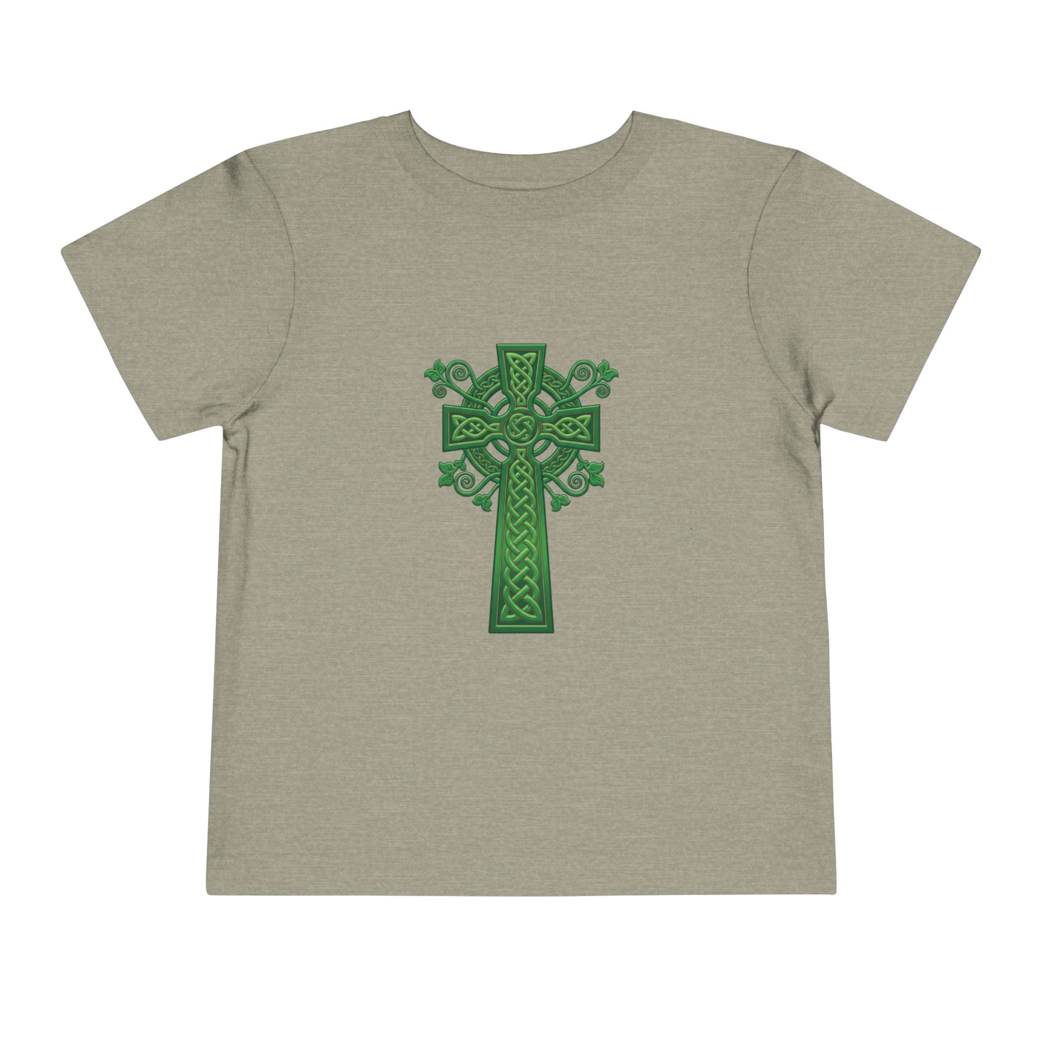 Toddler Tee — Green Celtic Cross Graphic (St. Patrick’s Day)