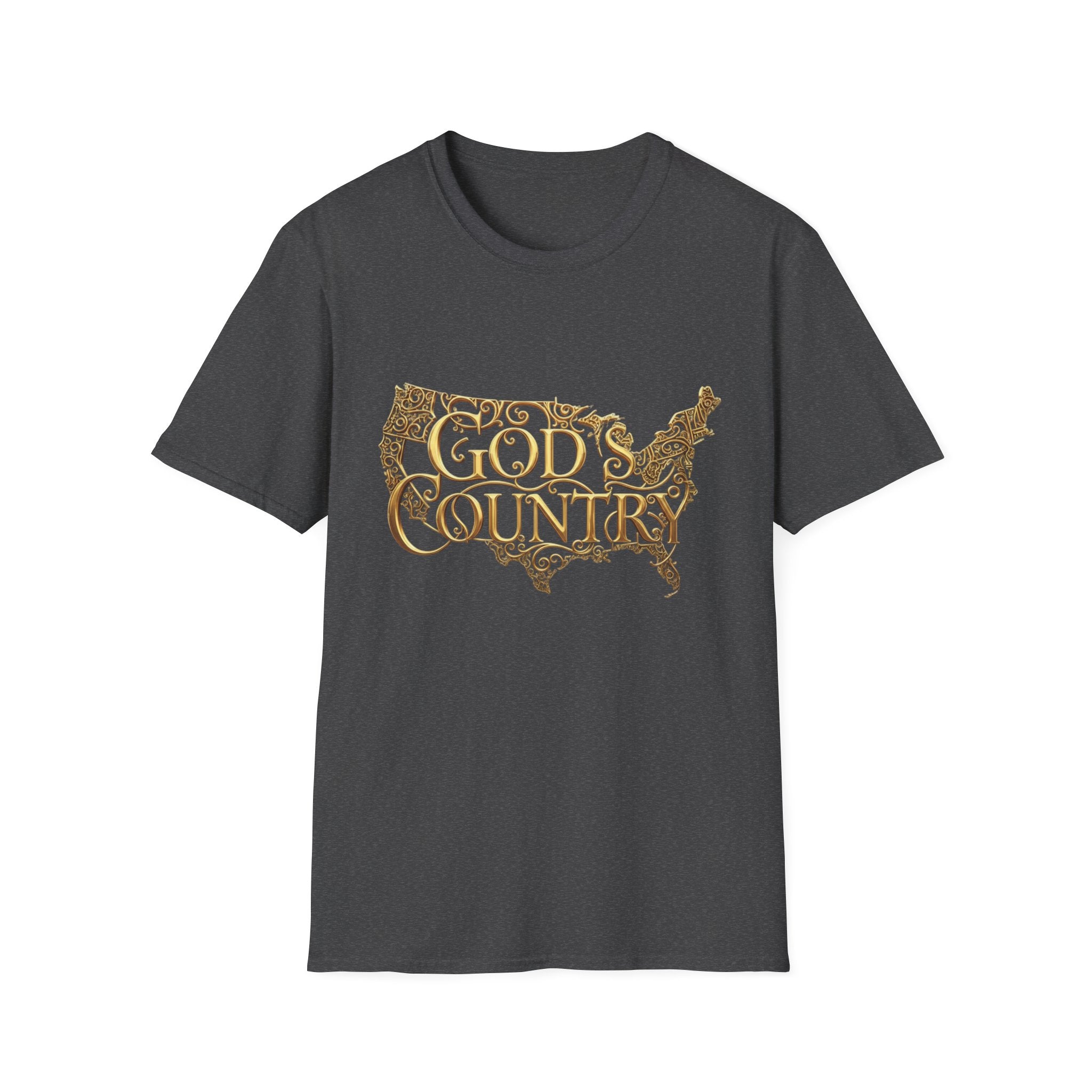 God's Country T-Shirt — Vintage USA Map Faith Tee