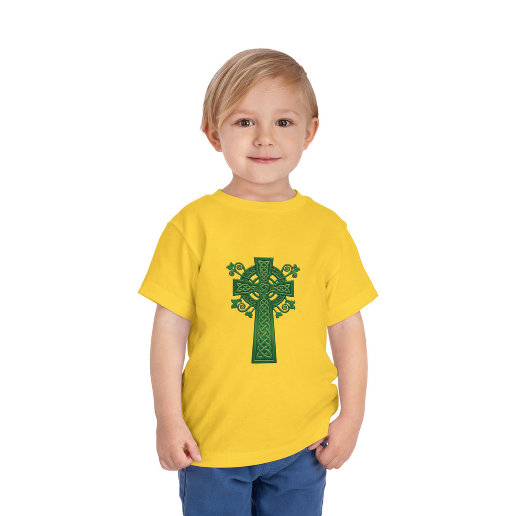 Toddler Tee — Green Celtic Cross Graphic (St. Patrick’s Day)