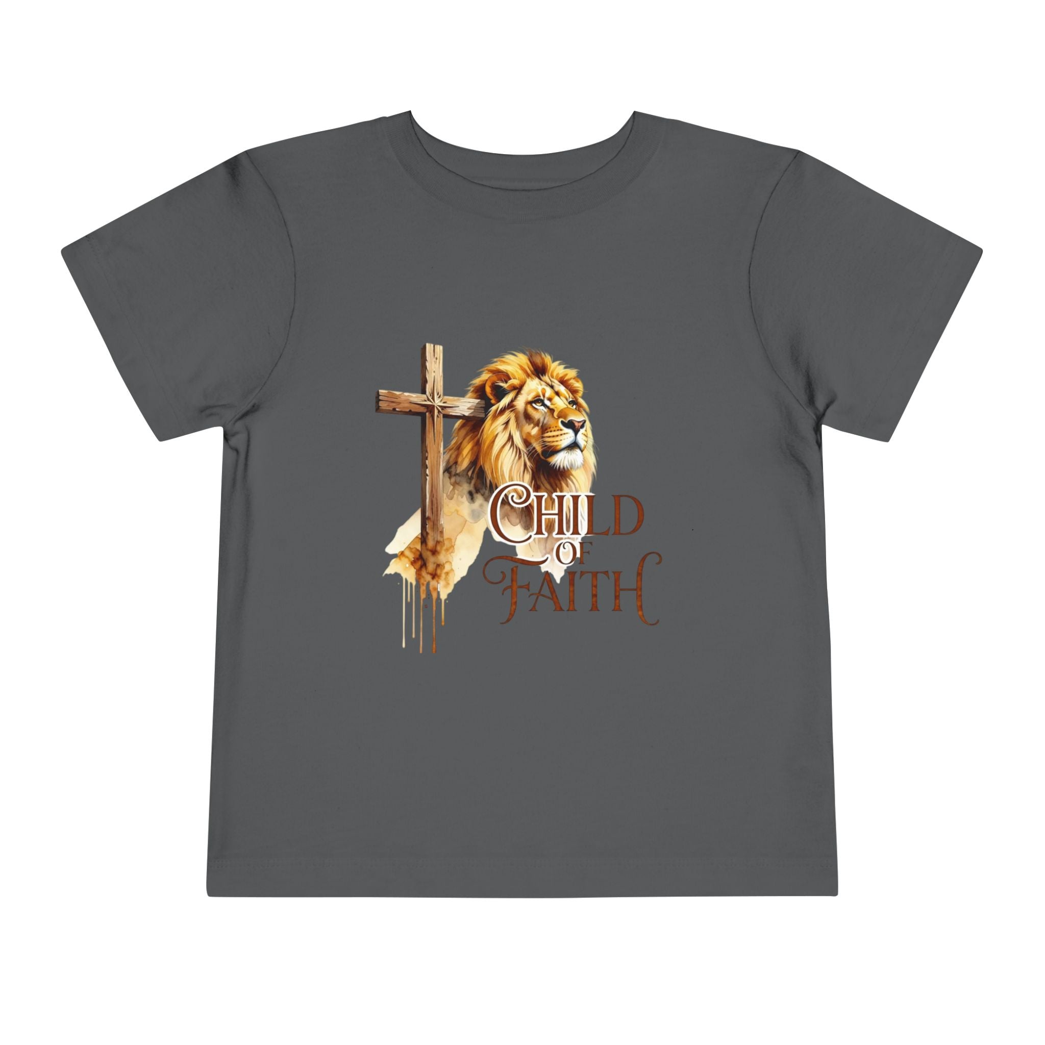 Child of Faith Toddler Tee — Lion & Cross Christian Kids Shirt