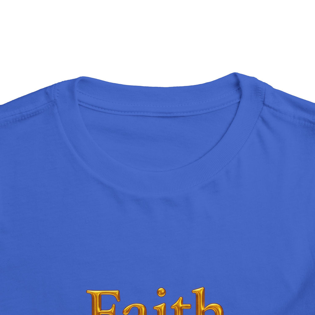 Toddler Tee — Faith Hope Love Gold Text