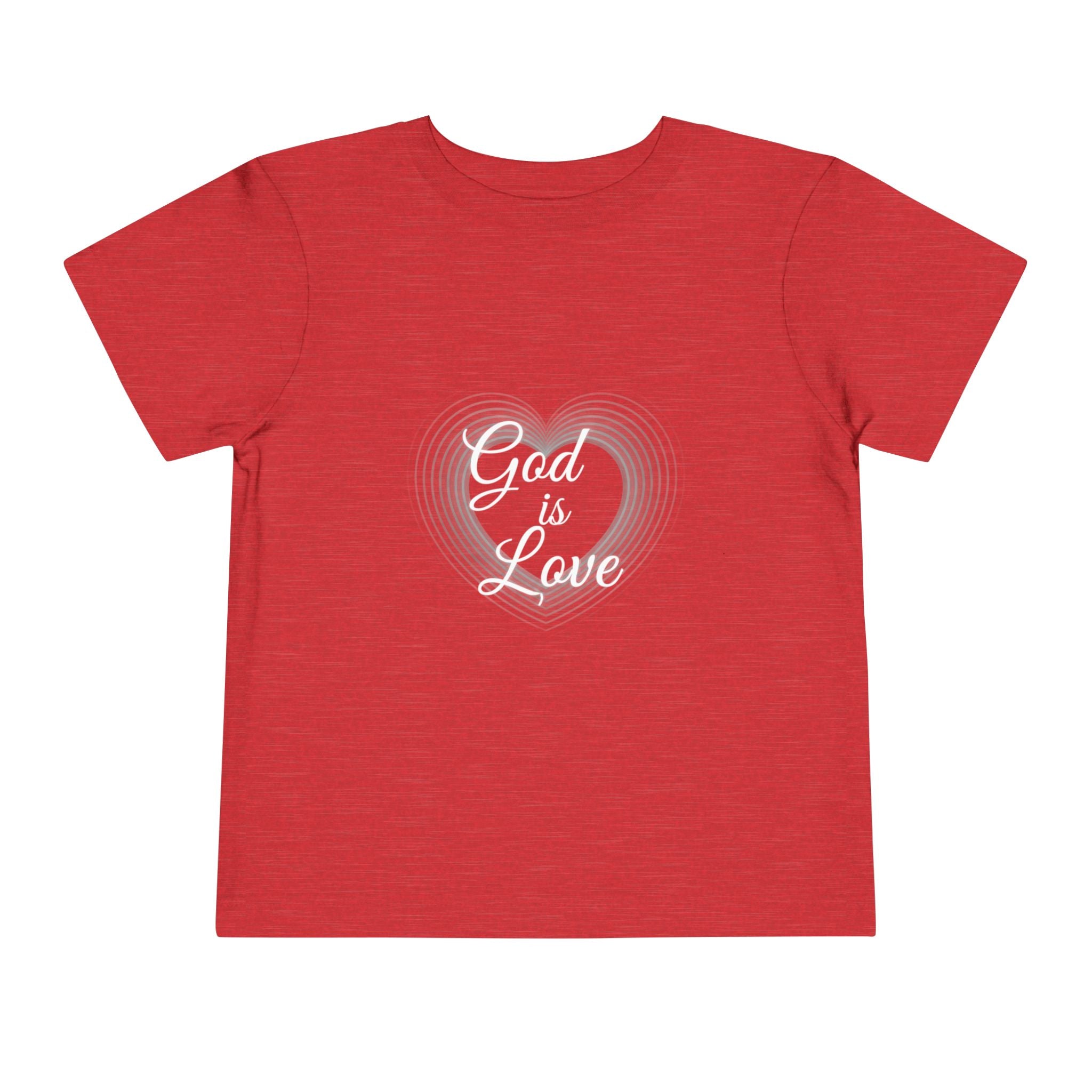 Toddler Tee — "God Is Love" Heart Christian Shirt