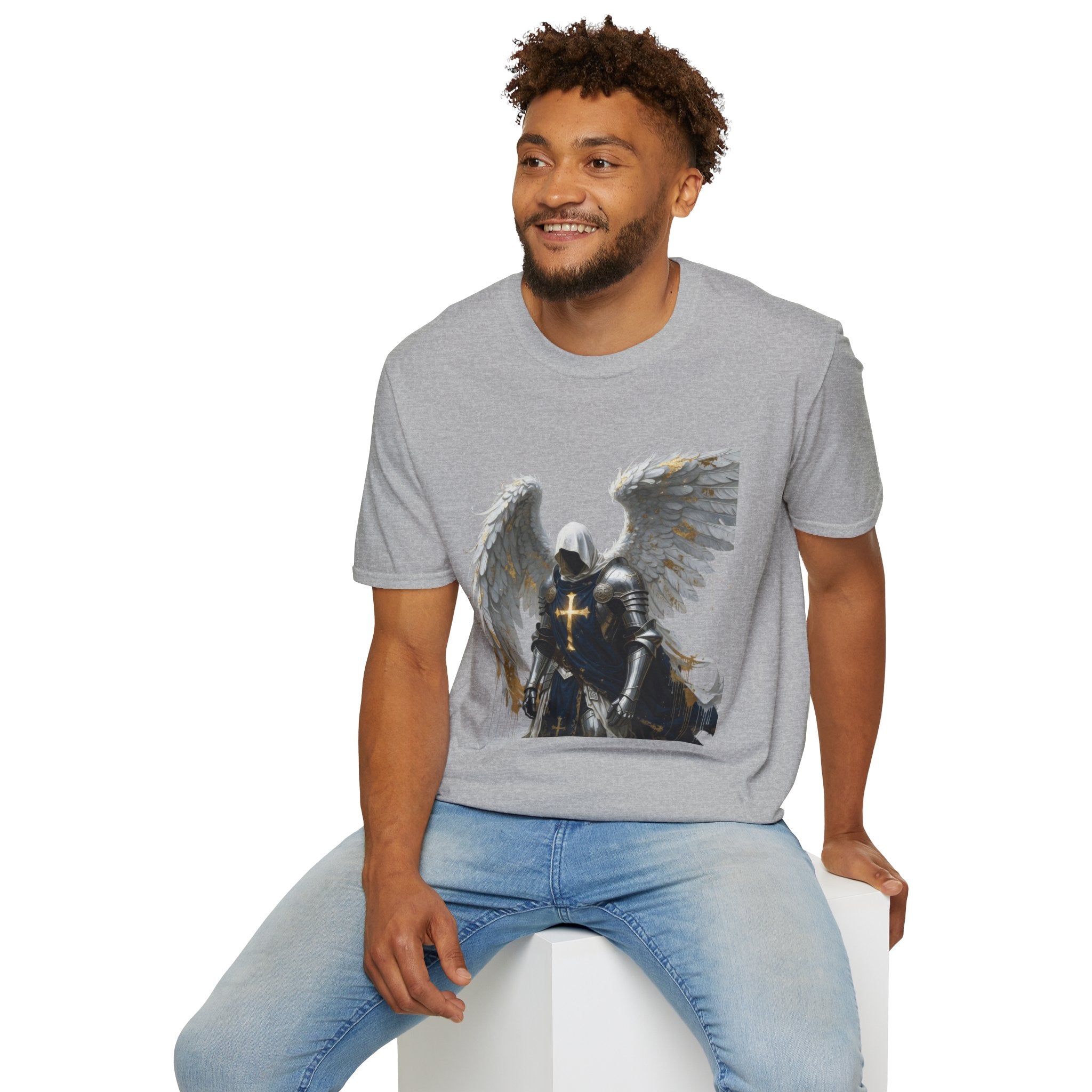 Angel Knight T-Shirt — Gothic Winged Crusader Graphic Tee