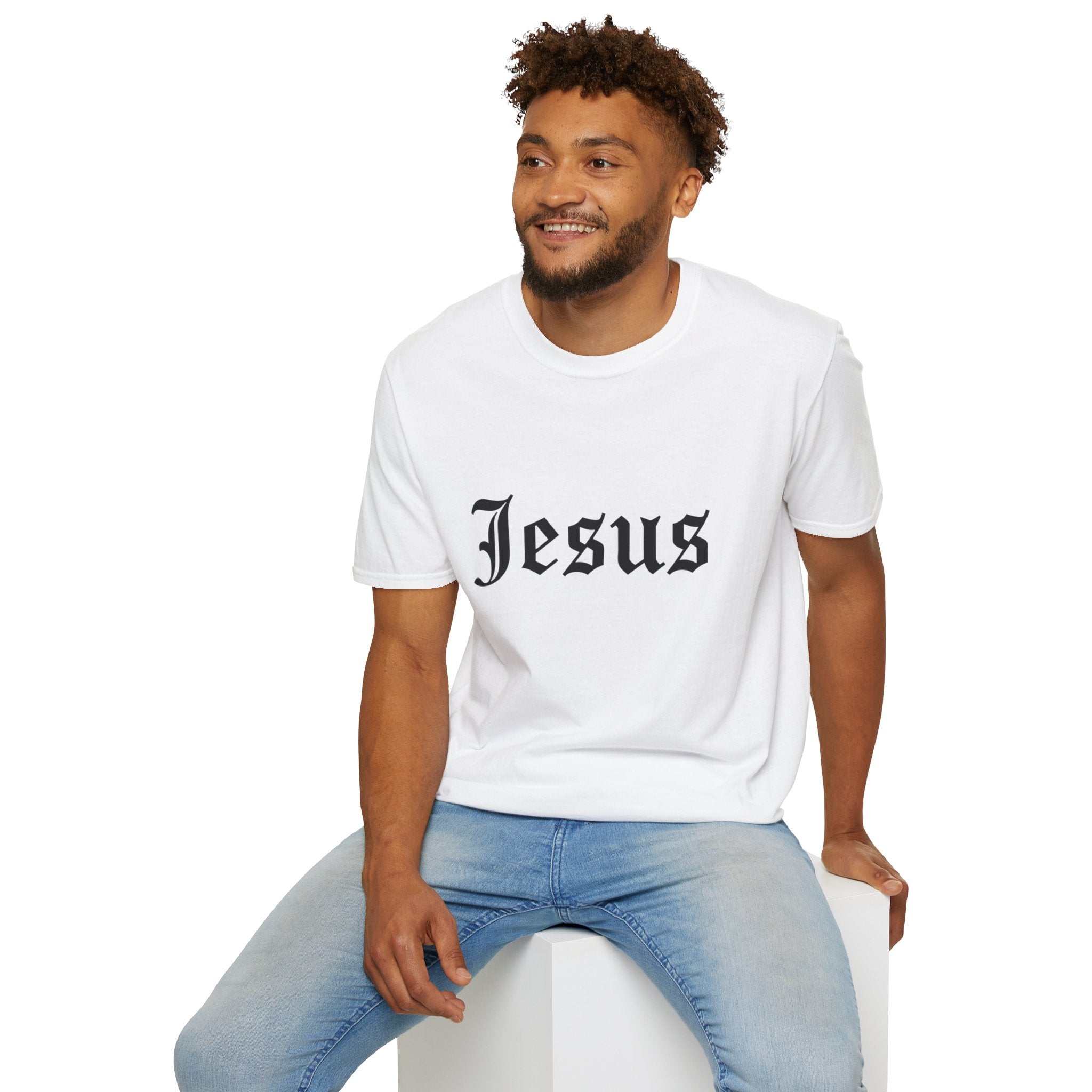 Jesus Gothic Script T-Shirt — Christian Faith Tee