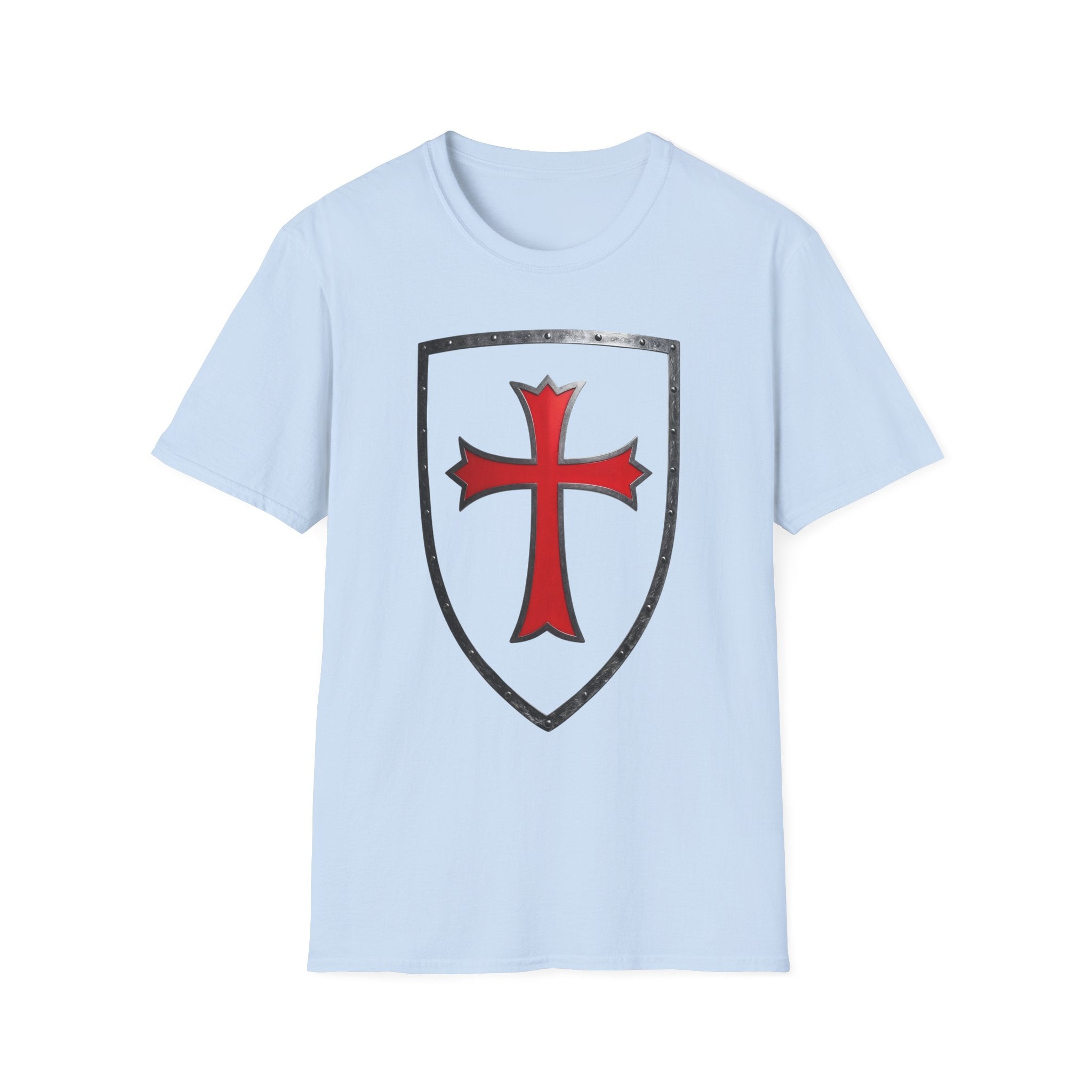 Crusader Shield T-Shirt — Red Cross Medieval Shield Tee