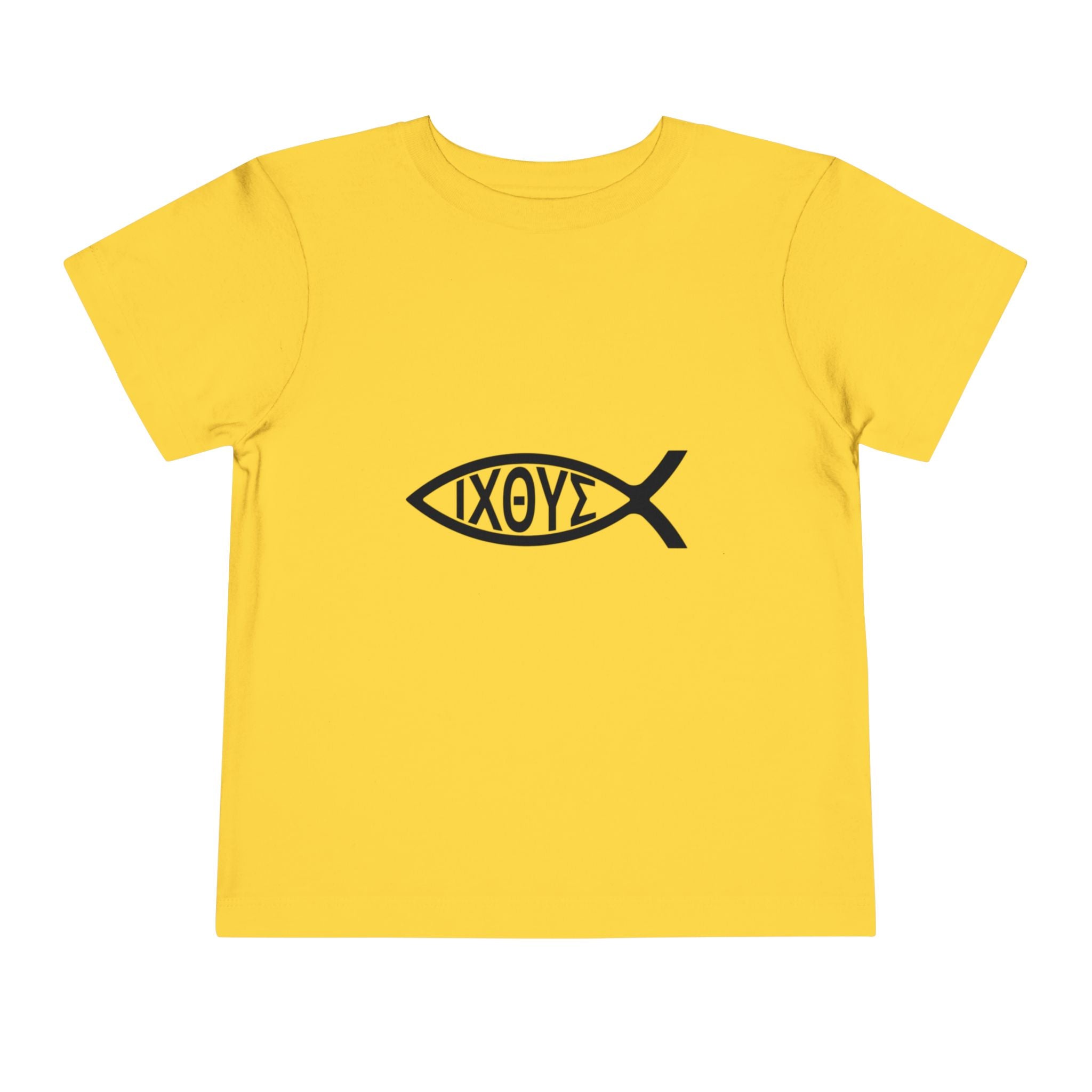 Toddler Tee — Christian Ichthys Fish Logo Kids Shirt (Faith Symbol)