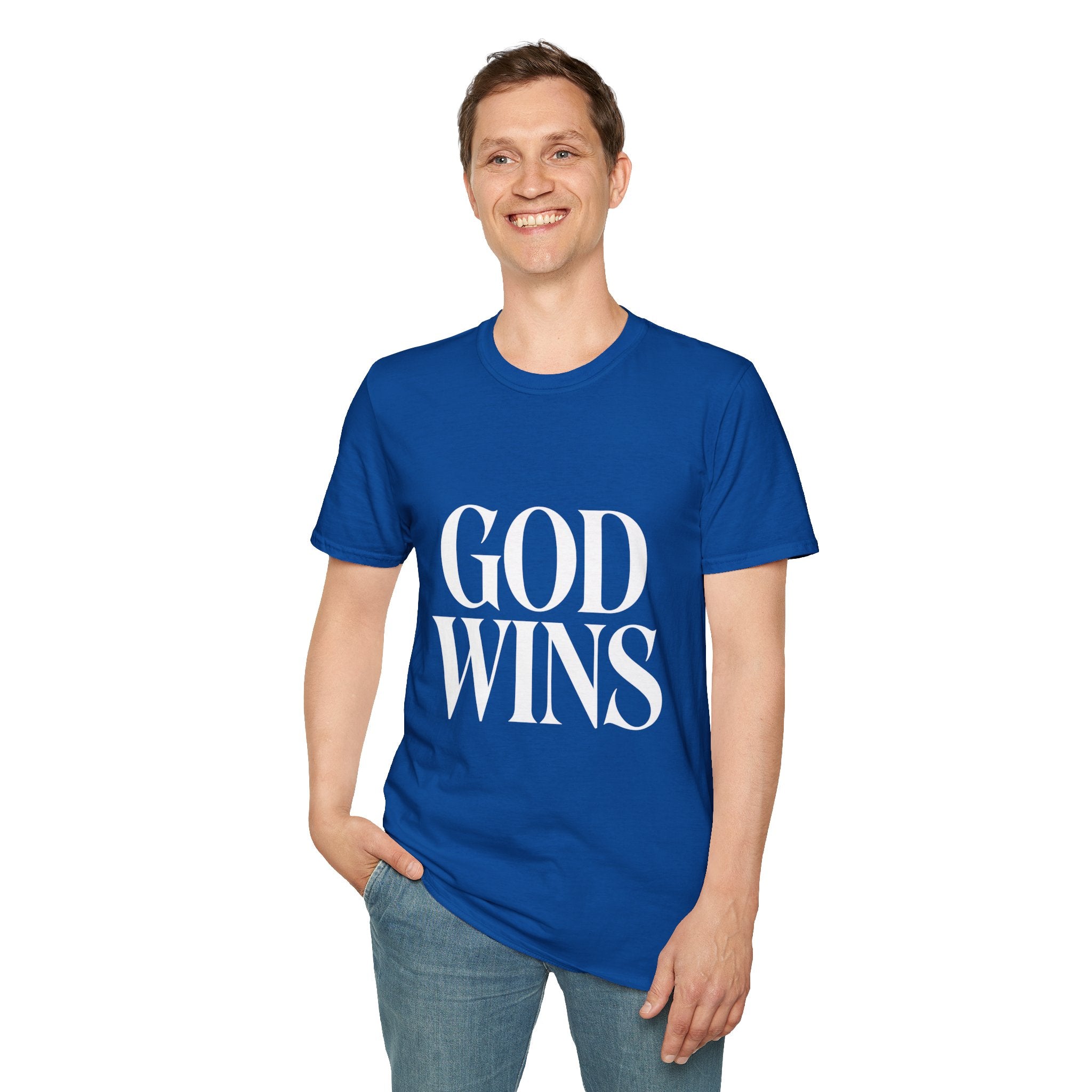 God Wins T-Shirt — Inspirational Christian Faith Tee
