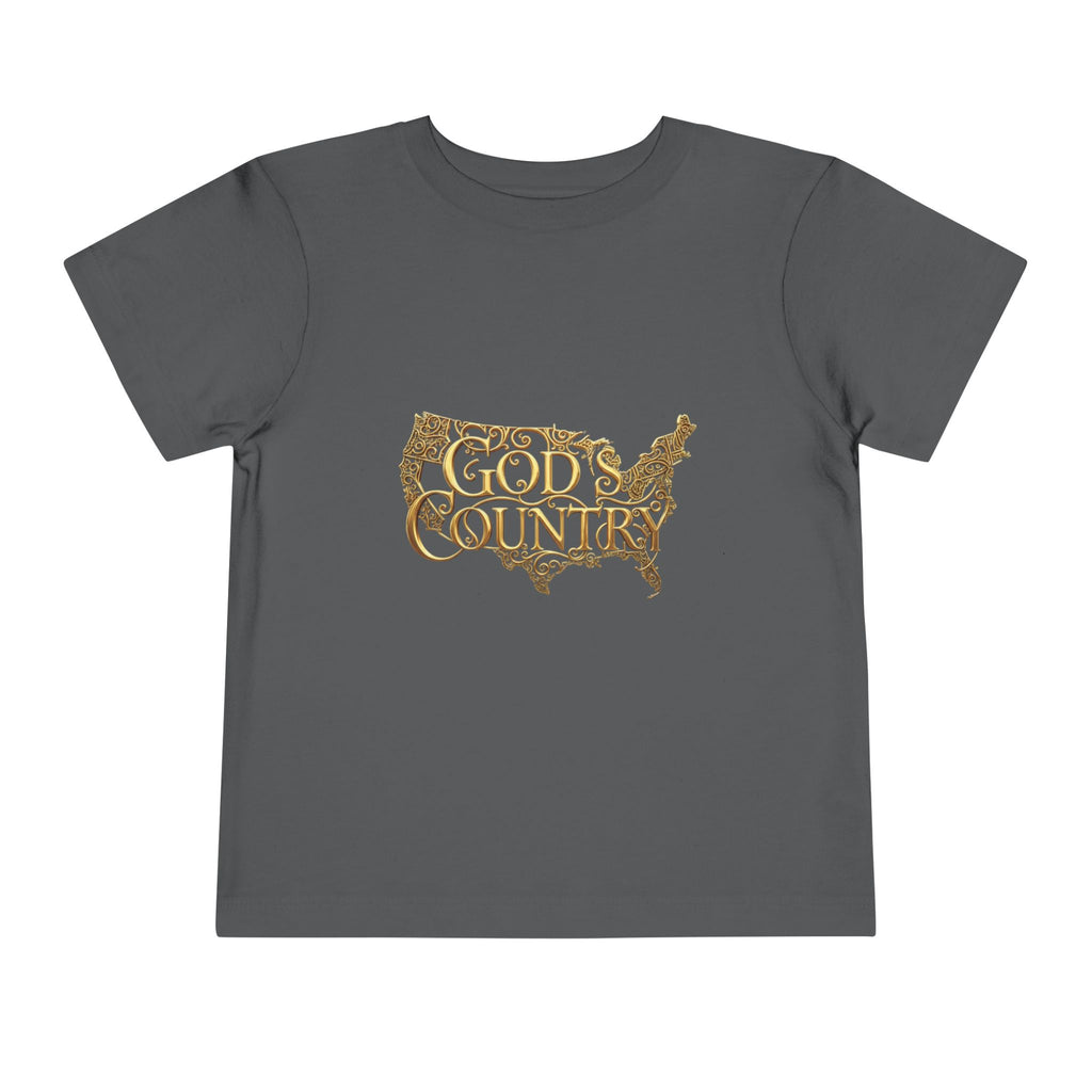 Toddler Tee — "God's Country" Gold Map Graphic
