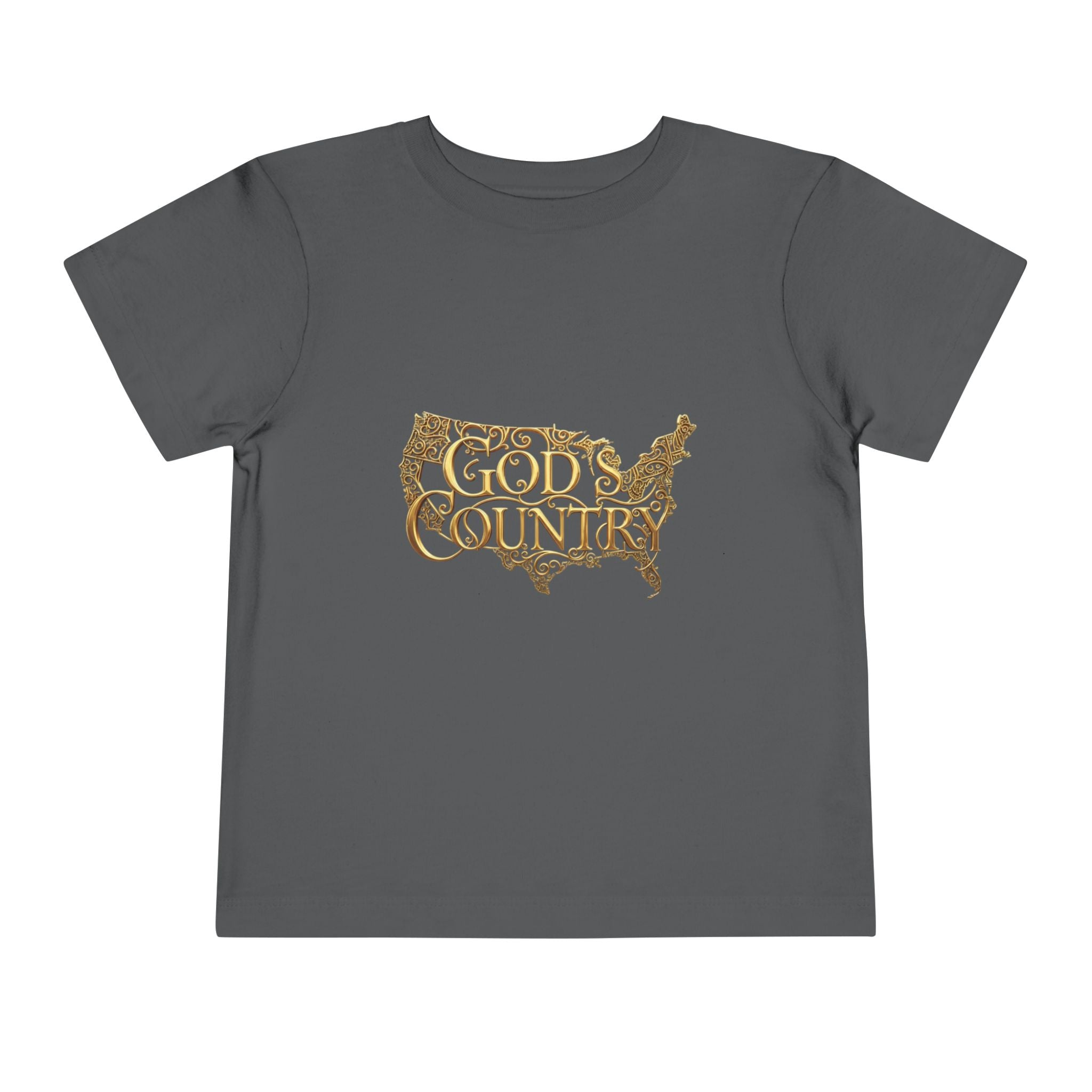 Toddler Tee — "God's Country" Gold Map Graphic