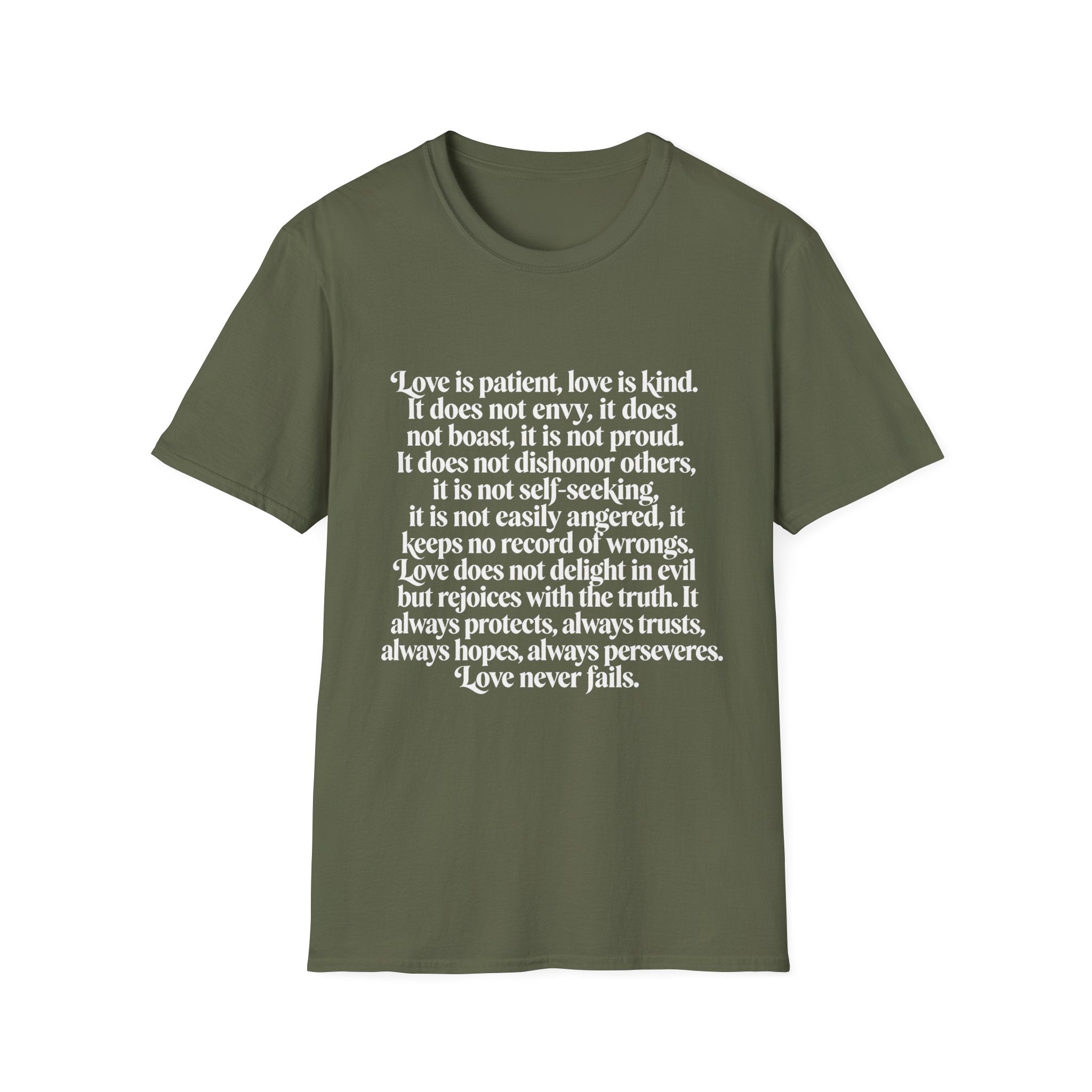 Love Is Patient Tee — 1 Corinthians 13 Inspirational Christian T-Shirt