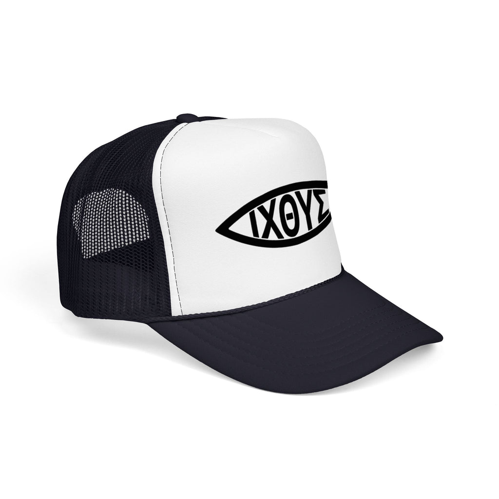 Christian Fish Trucker Hat with ΙΧΘΥΣ Ichthys Design