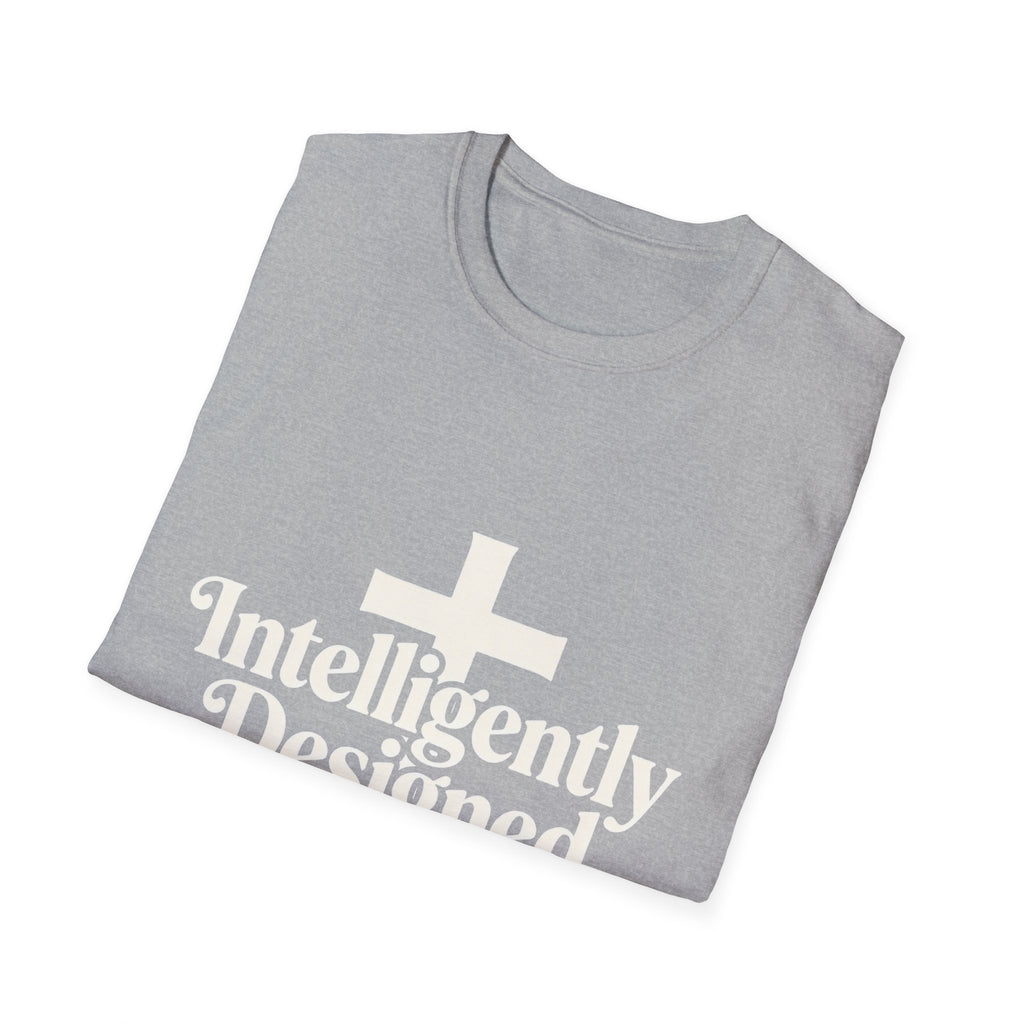 Christian T-Shirt — "Intelligently Designed by Love" Cross Faith Tee