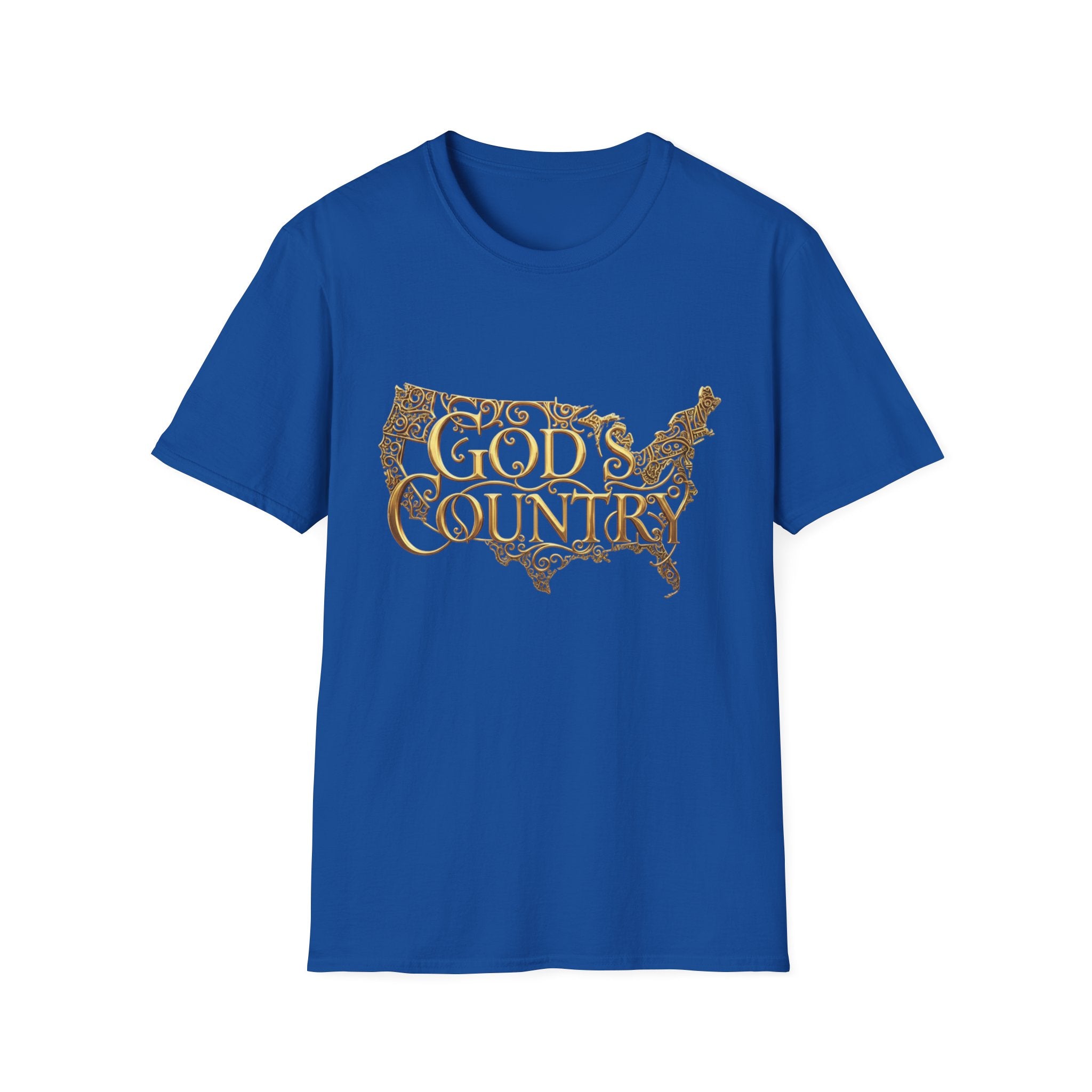 God's Country T-Shirt — Vintage USA Map Faith Tee