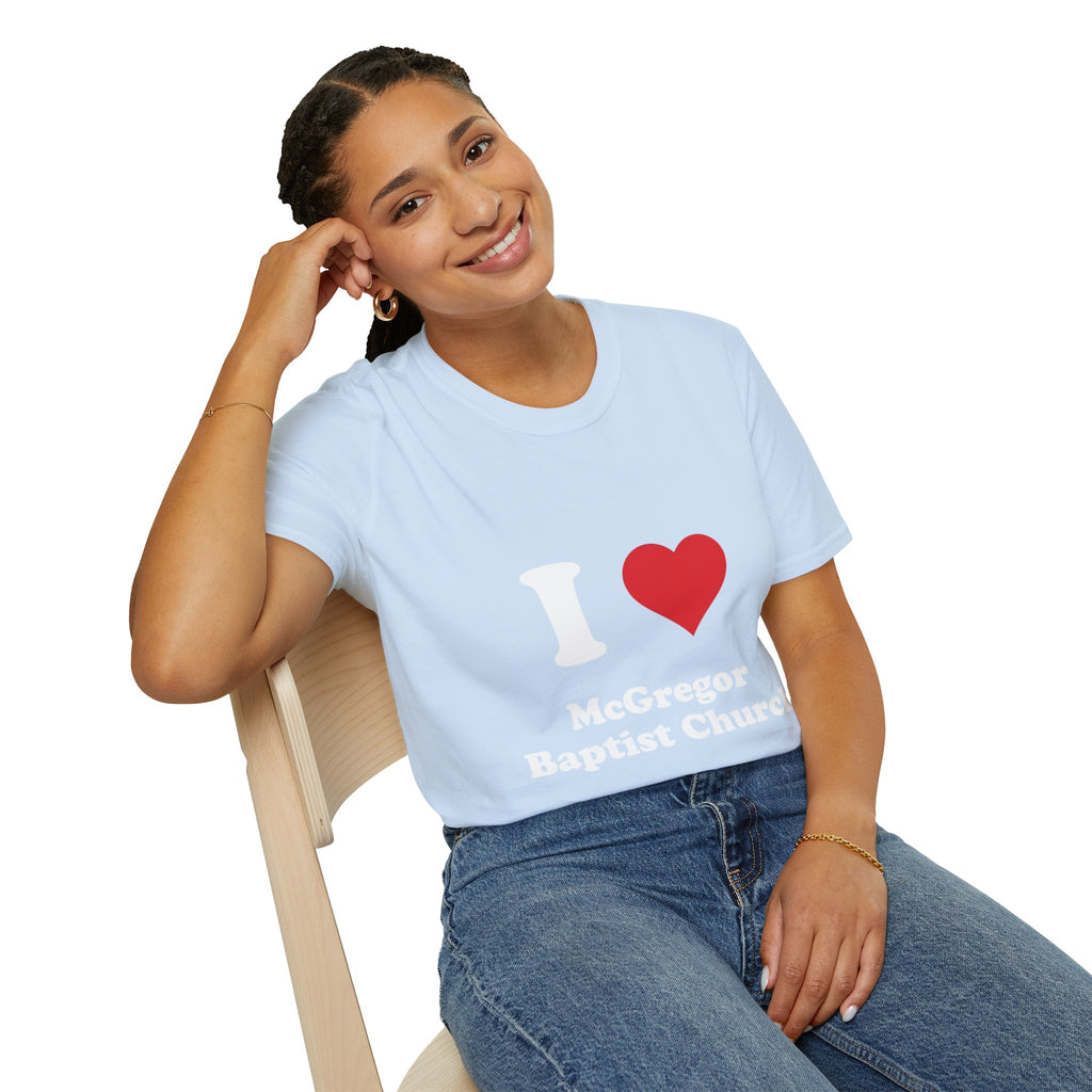 I Heart McGregor Baptist Church T-Shirt — Church Fan Tee
