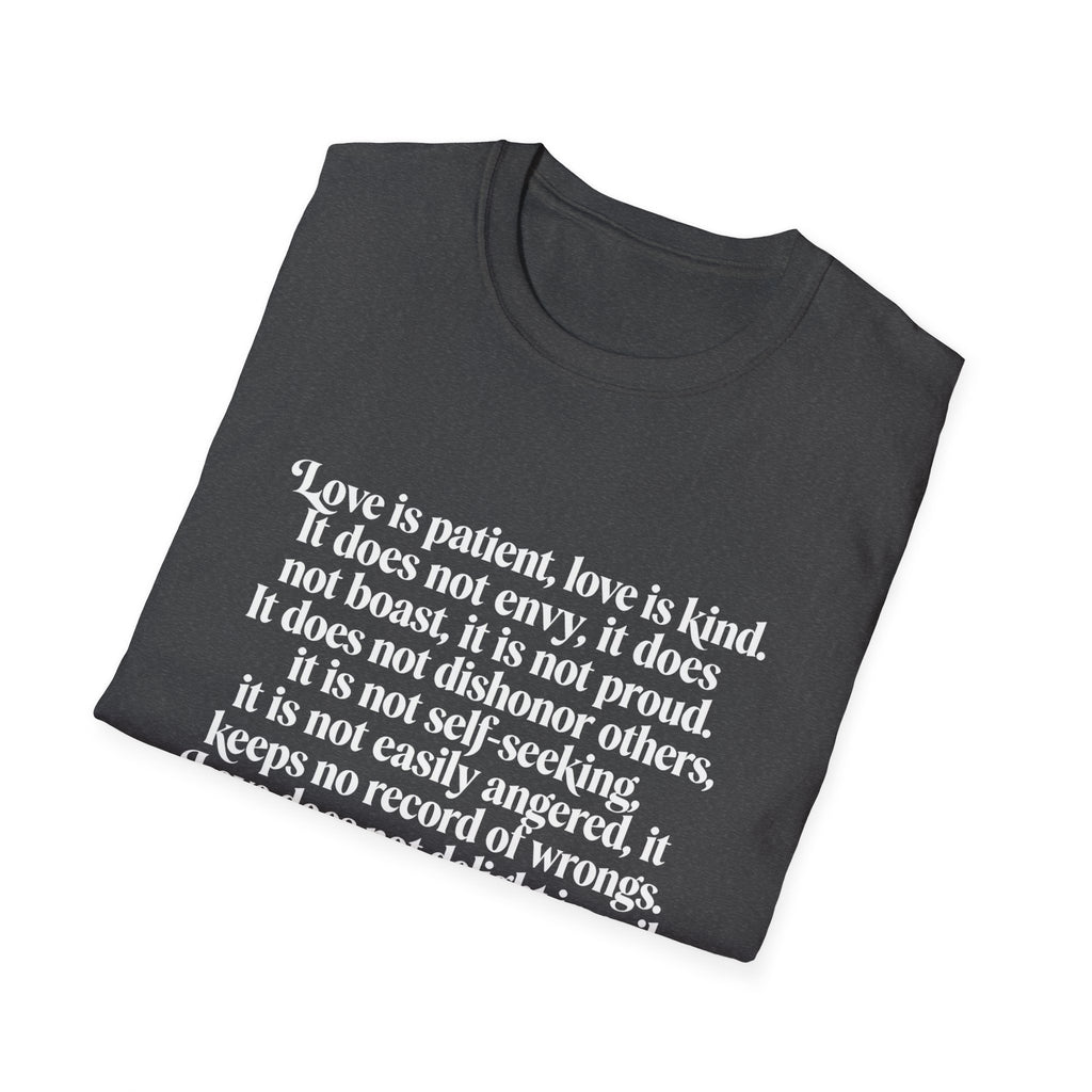 Love Is Patient Tee — 1 Corinthians 13 Inspirational Christian T-Shirt