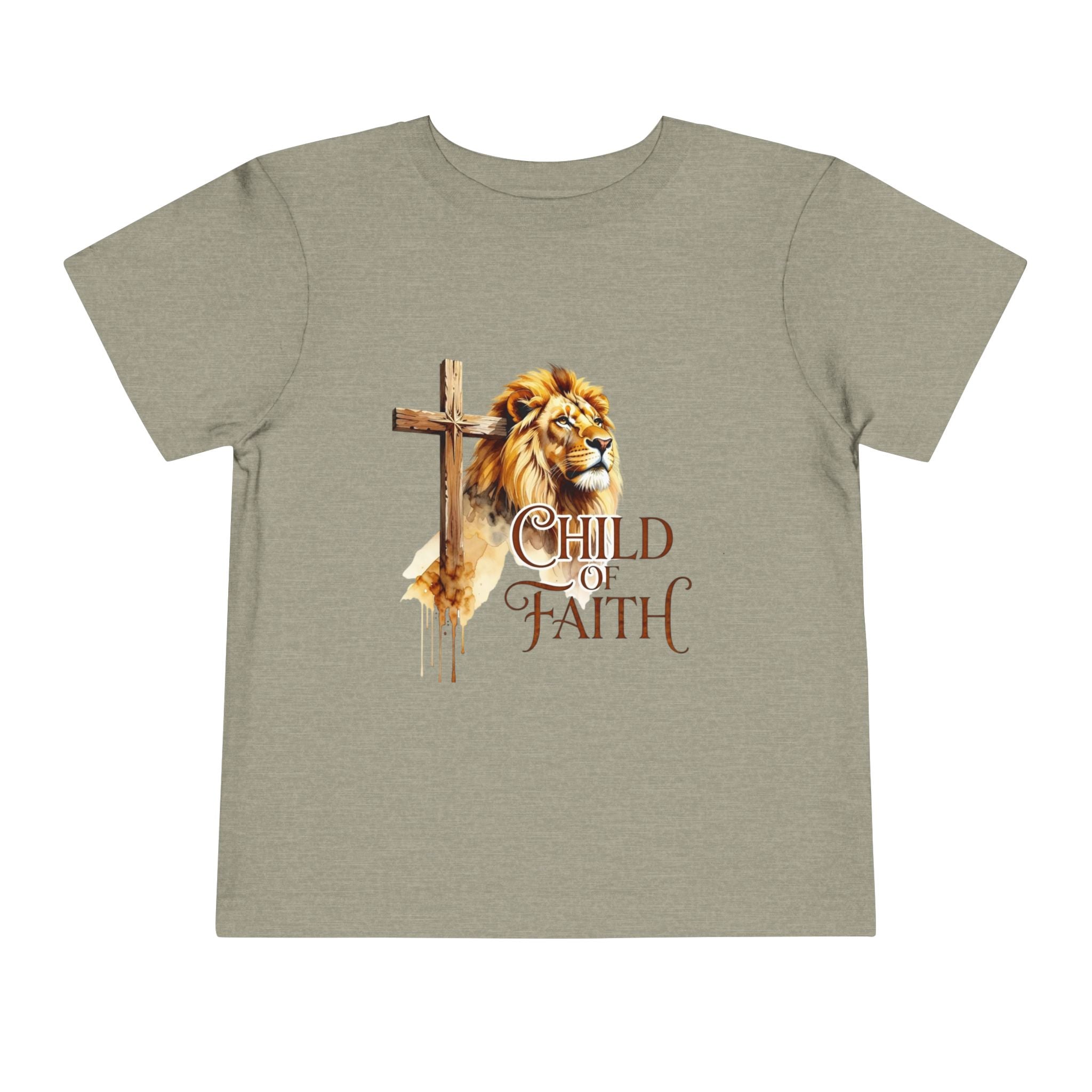 Child of Faith Toddler Tee — Lion & Cross Christian Kids Shirt