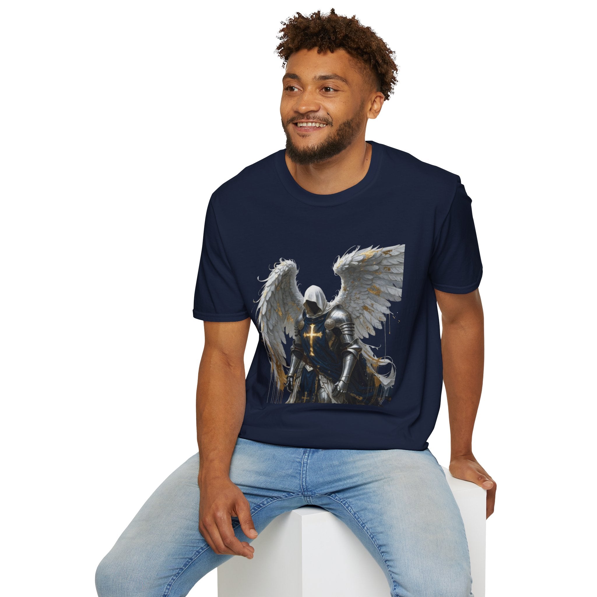 Angel Knight T-Shirt — Gothic Winged Crusader Graphic Tee