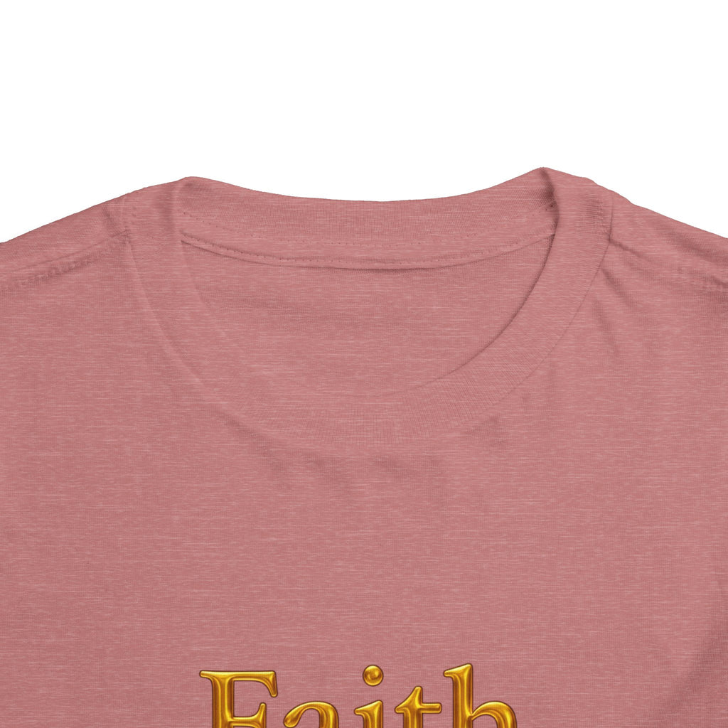 Toddler Tee — Faith Hope Love Gold Text