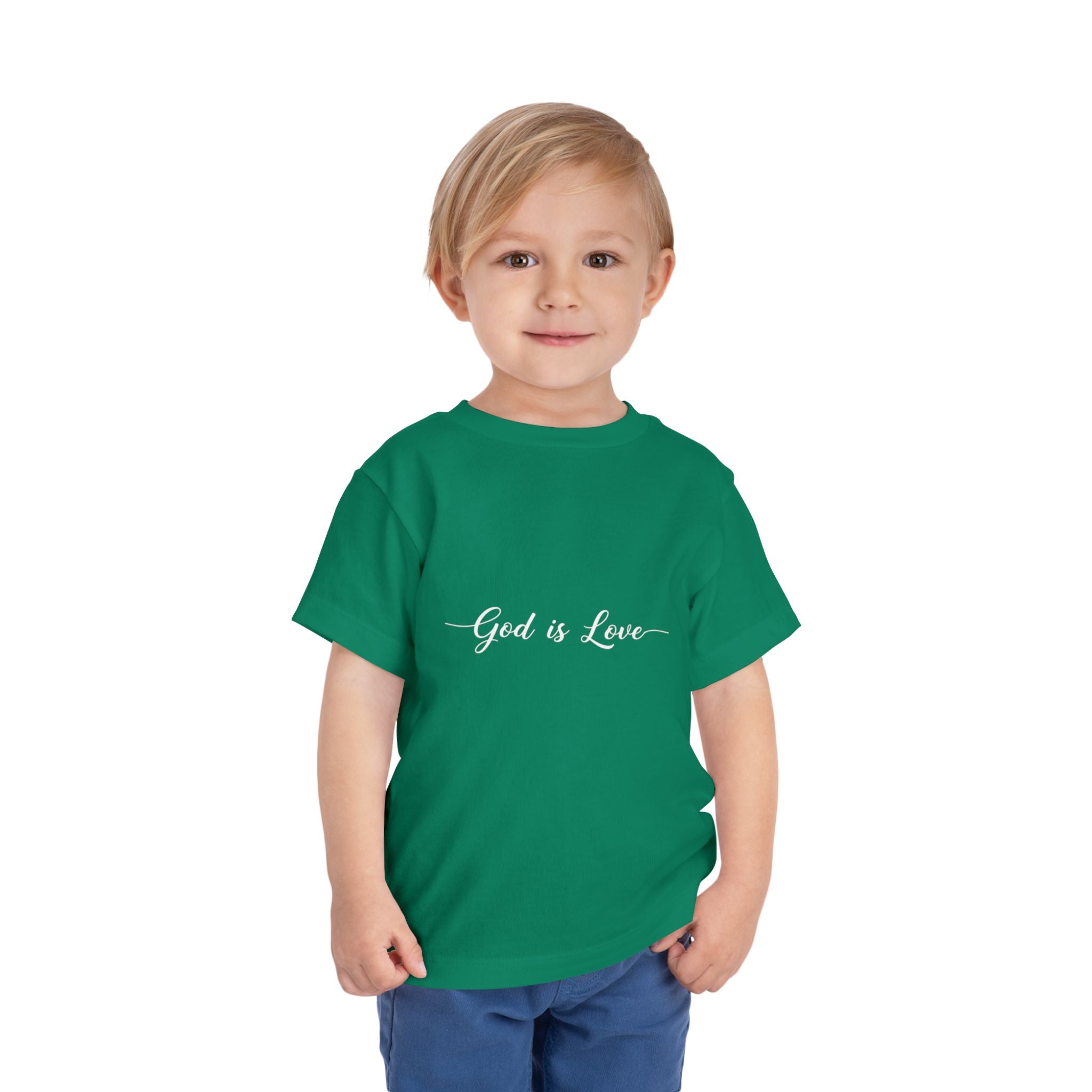 God is Love Toddler Tee — Faith-Based Kids' Short Sleeve Shirt