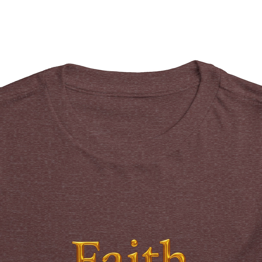 Toddler Tee — Faith Hope Love Gold Text