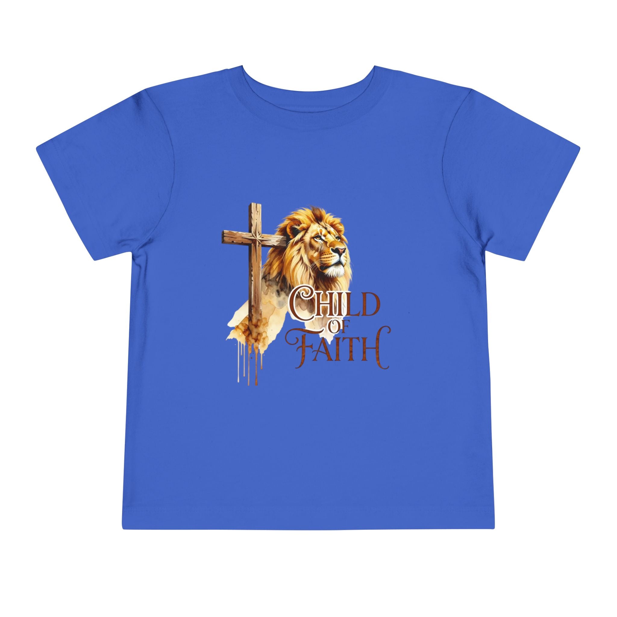 Child of Faith Toddler Tee — Lion & Cross Christian Kids Shirt