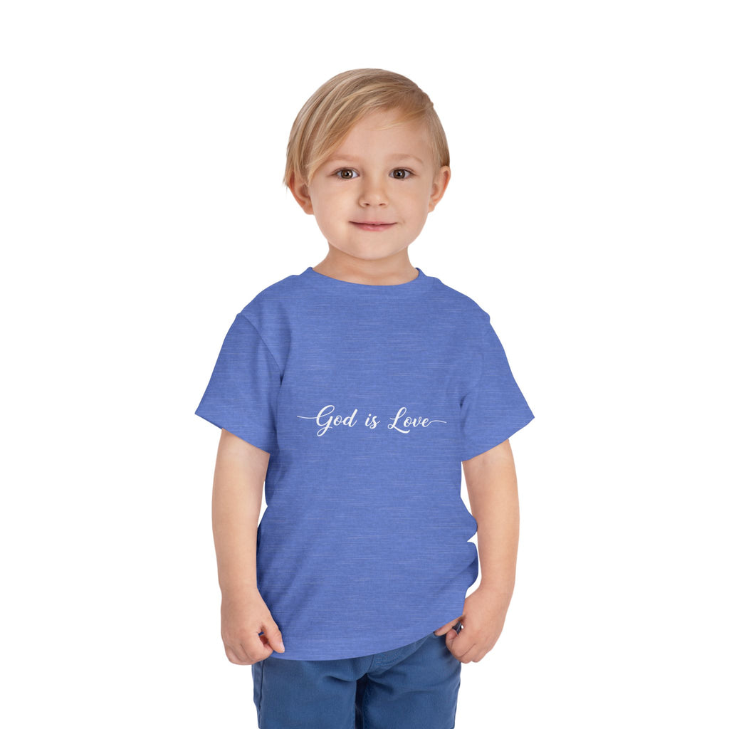 God is Love Toddler Tee — Faith-Based Kids' Short Sleeve Shirt