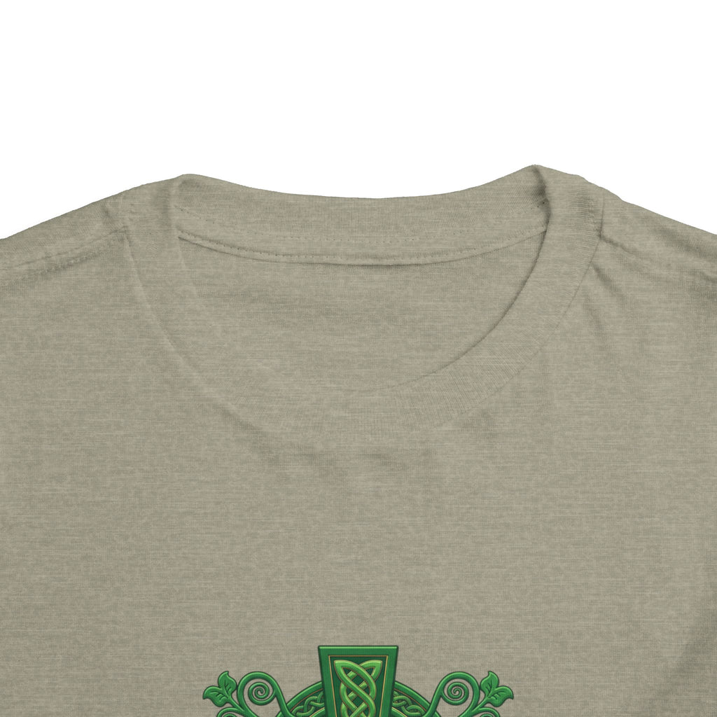 Toddler Tee — Green Celtic Cross Graphic (St. Patrick’s Day)