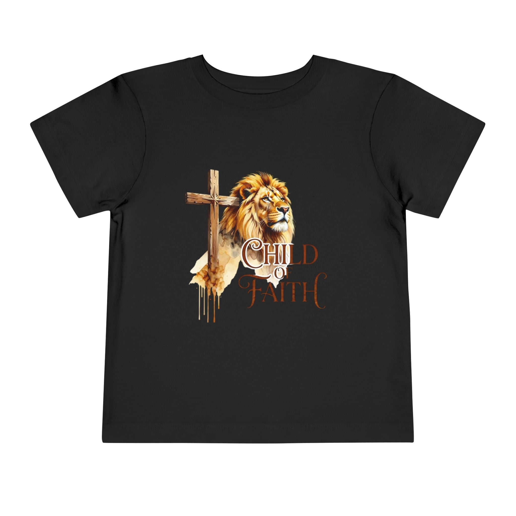 Child of Faith Toddler Tee — Lion & Cross Christian Kids Shirt