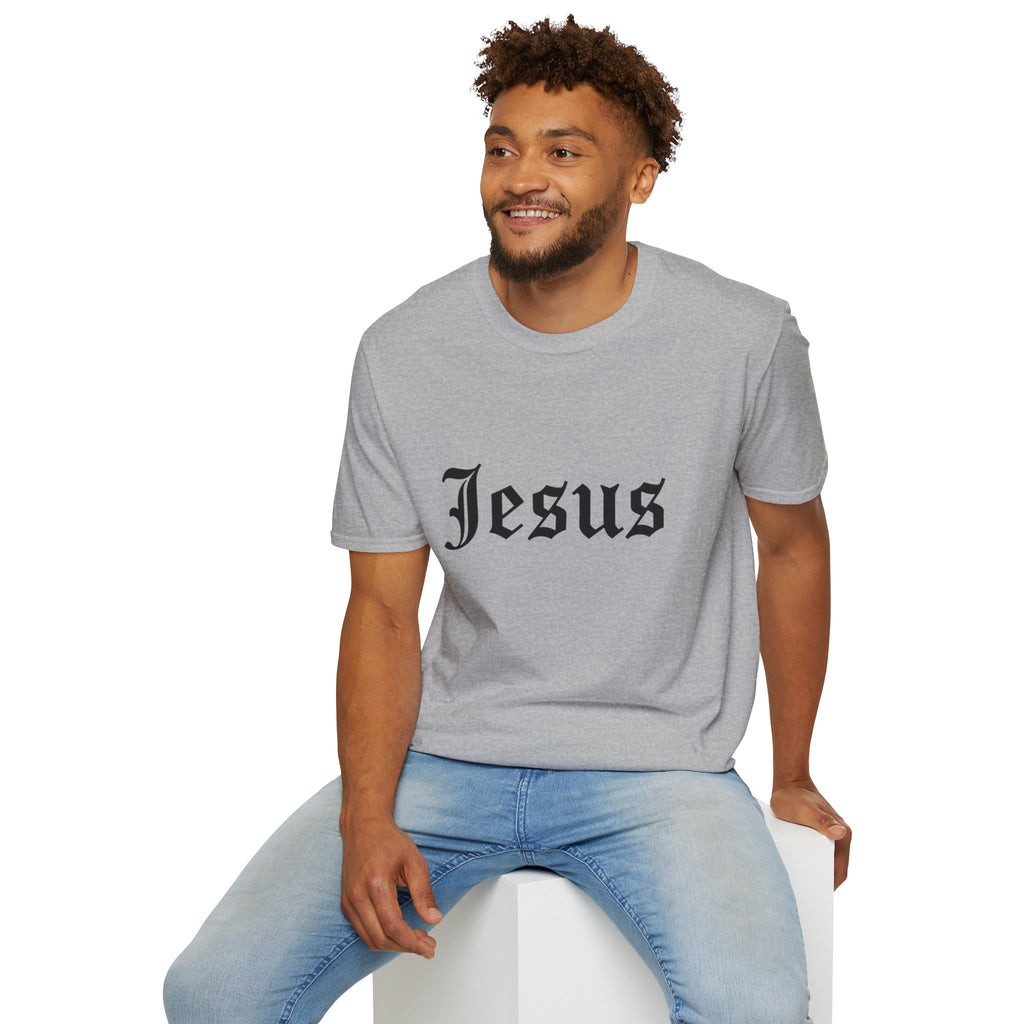 Jesus Gothic Script T-Shirt — Christian Faith Tee