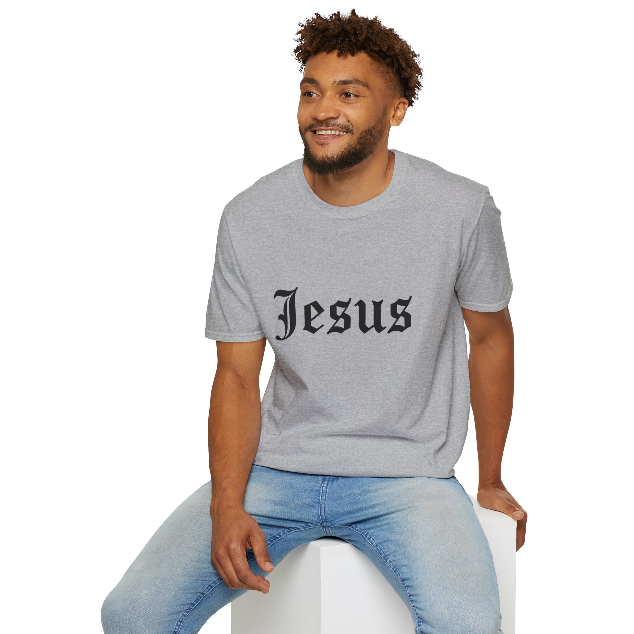 Jesus Gothic Script T-Shirt — Christian Faith Tee