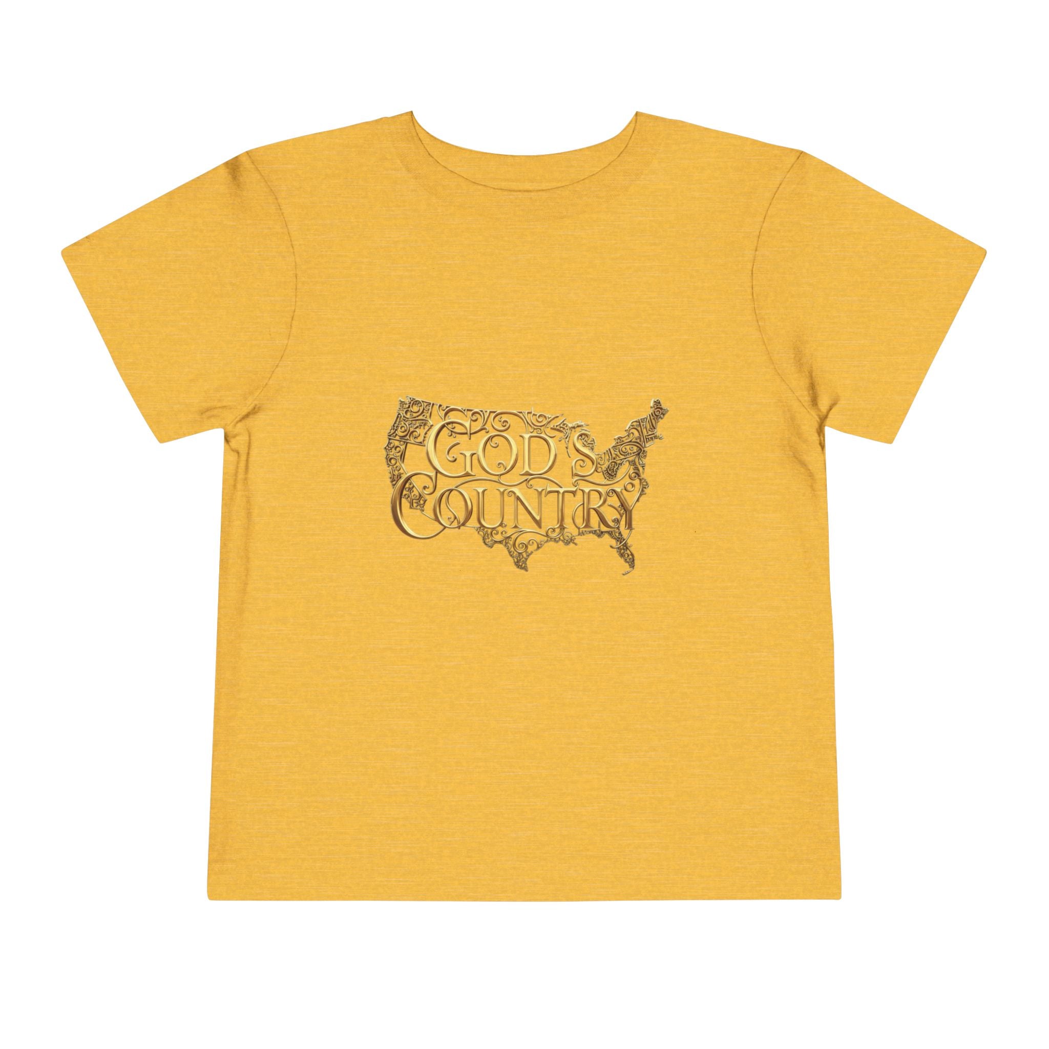 Toddler Tee — "God's Country" Gold Map Graphic