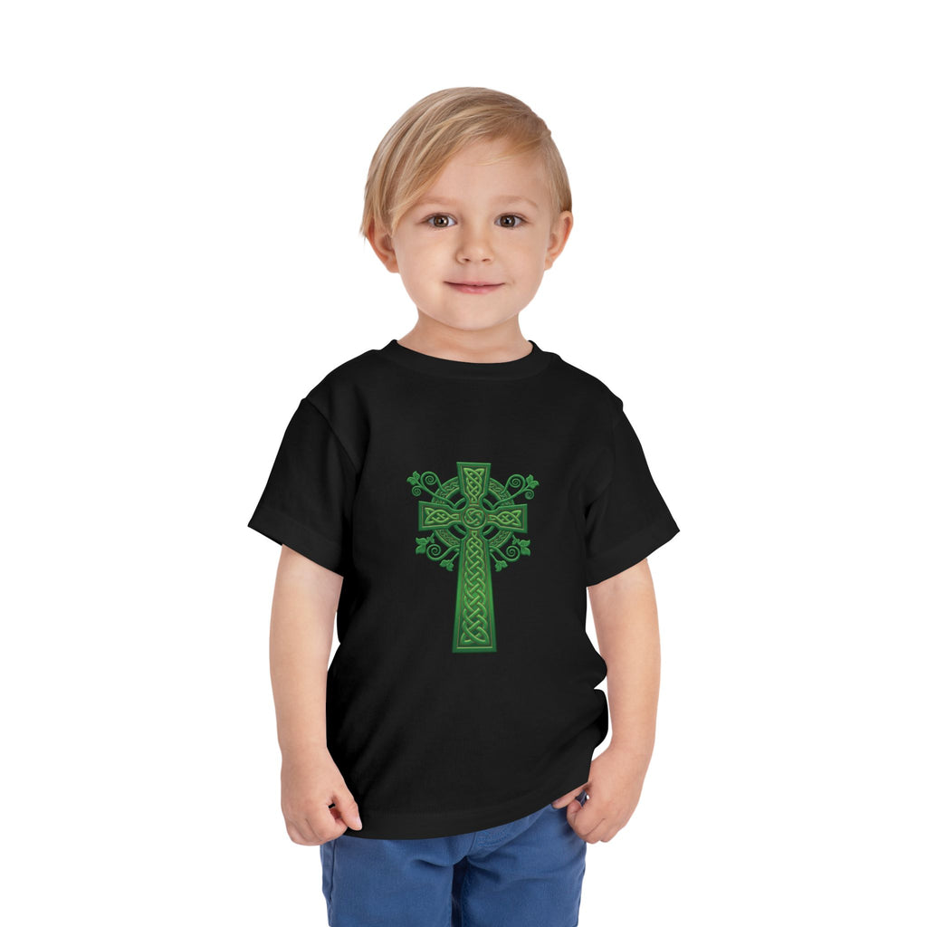 Toddler Tee — Green Celtic Cross Graphic (St. Patrick’s Day)