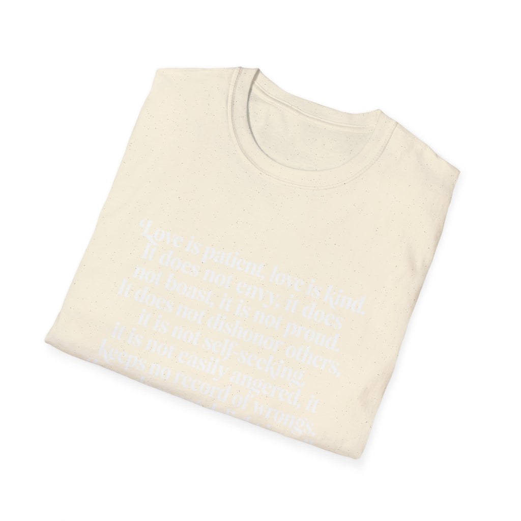 Love Is Patient Tee — 1 Corinthians 13 Inspirational Christian T-Shirt