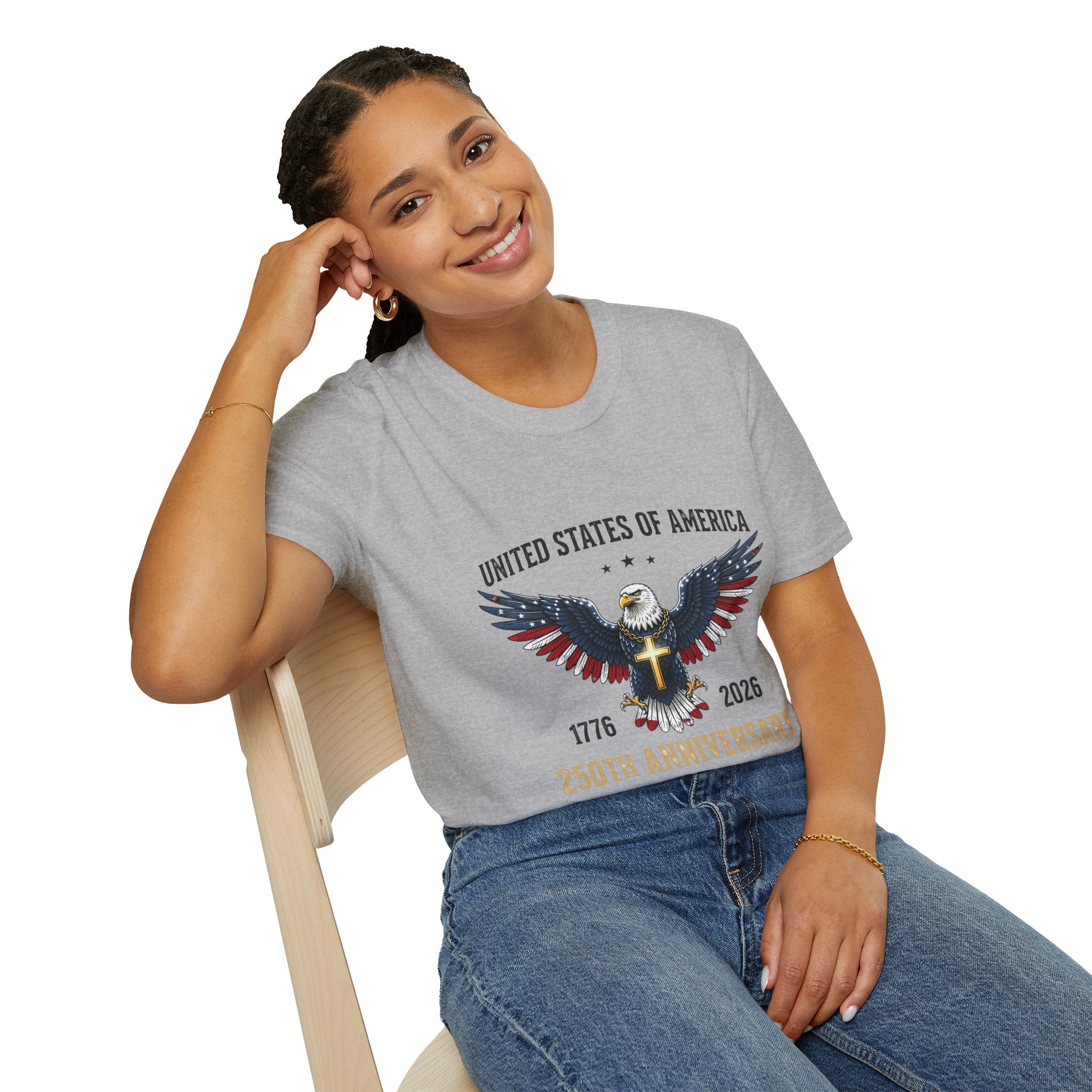 American Eagle Graphic T-Shirt — United States of America 1776–2026 Patriotic Tee