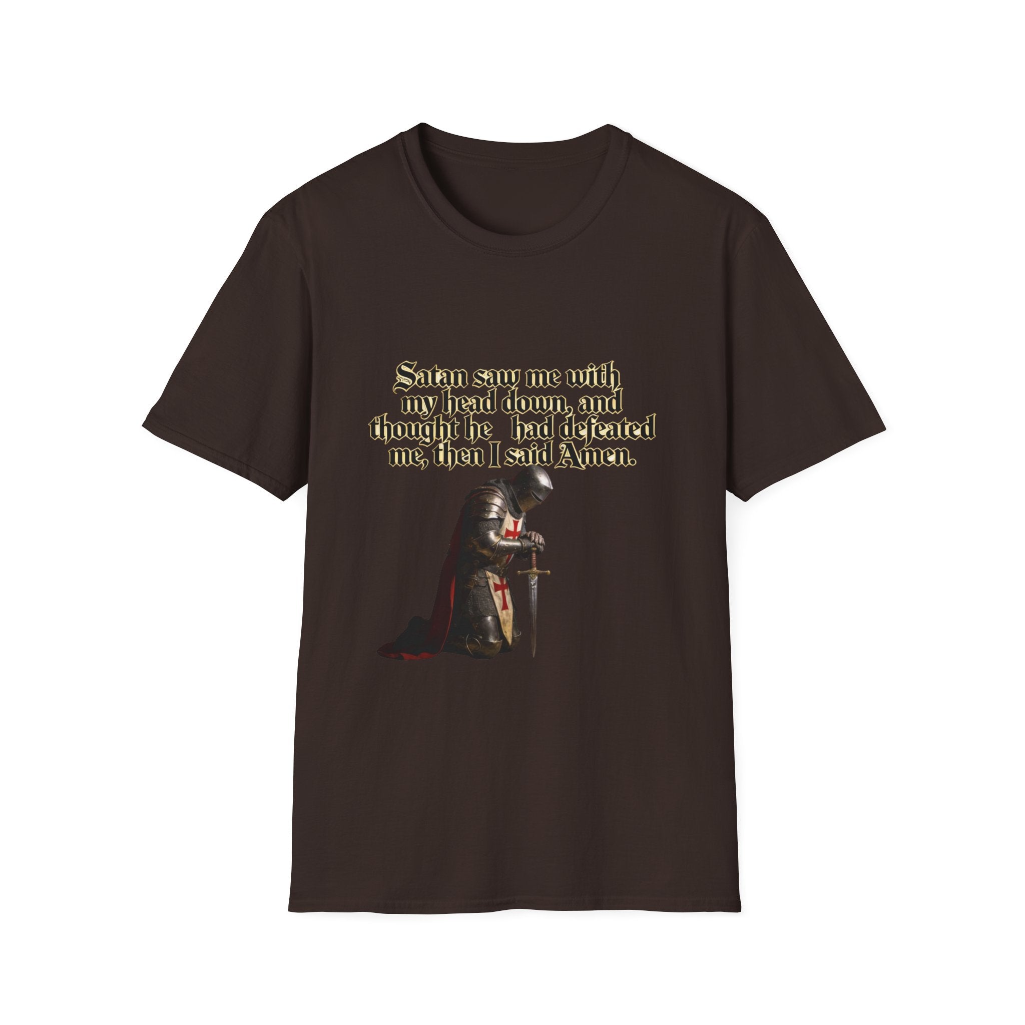 Christian Prayer T‑Shirt — "Satan Saw Me…Then I Said Amen" Faith Tee