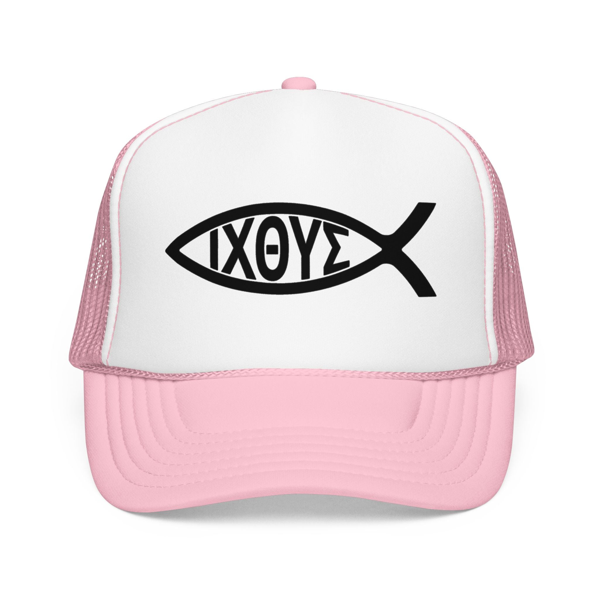 Christian Fish Trucker Hat with ΙΧΘΥΣ Ichthys Design