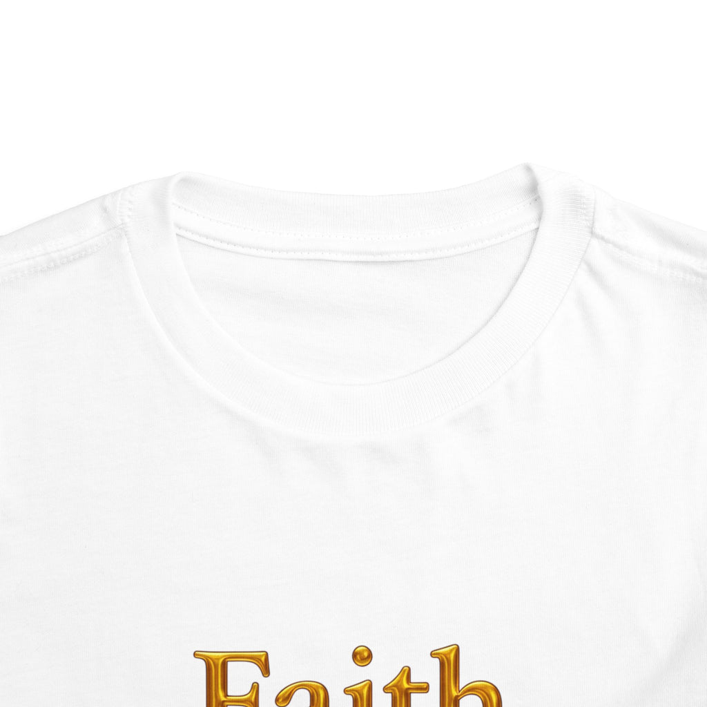 Toddler Tee — Faith Hope Love Gold Text