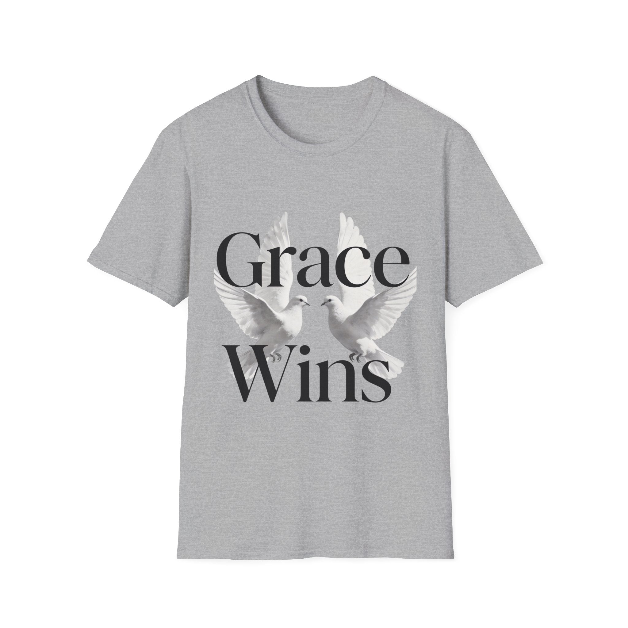 T-Shirt — Grace Wins Doves Inspirational faith shirt