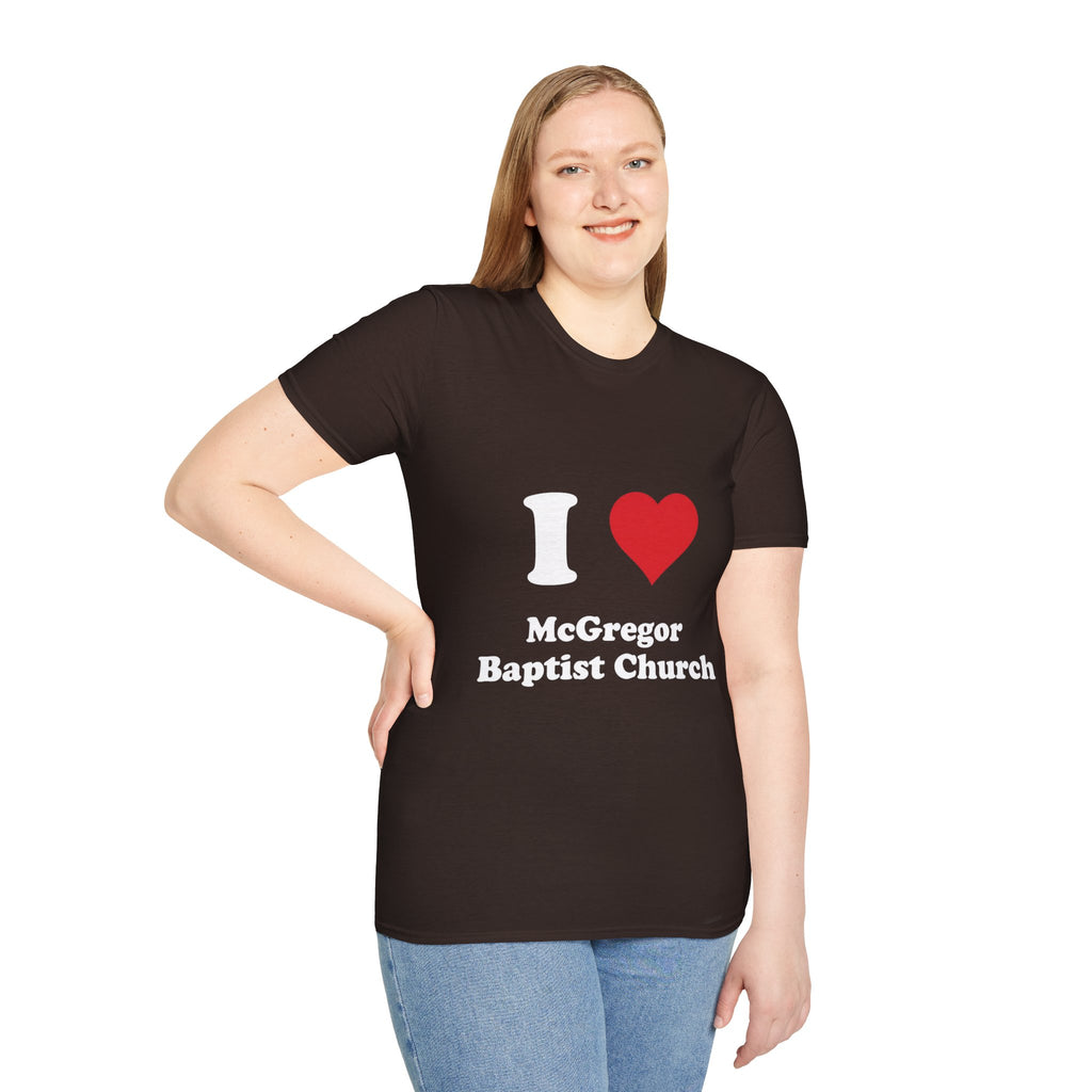 I Heart McGregor Baptist Church T-Shirt — Church Fan Tee