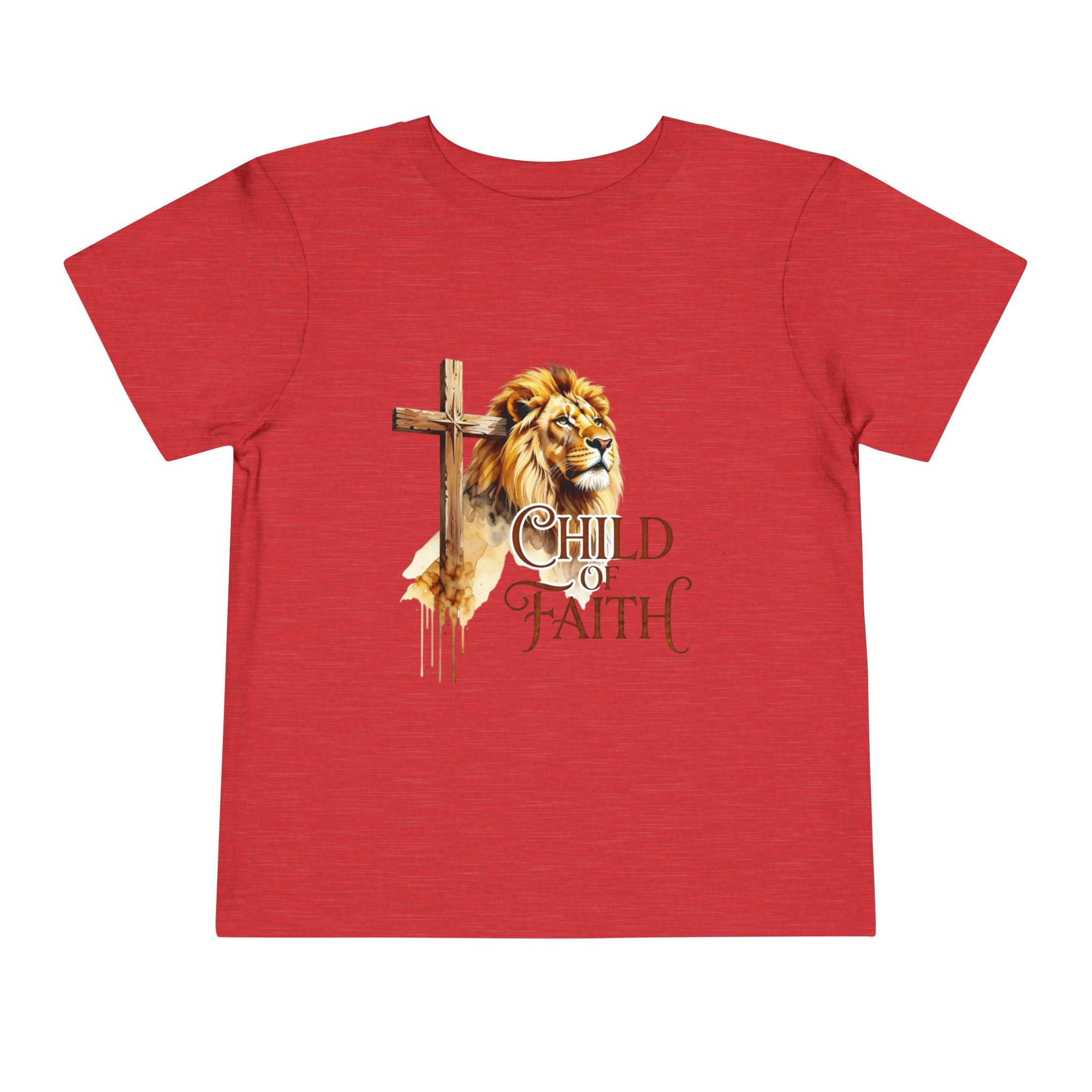 Child of Faith Toddler Tee — Lion & Cross Christian Kids Shirt