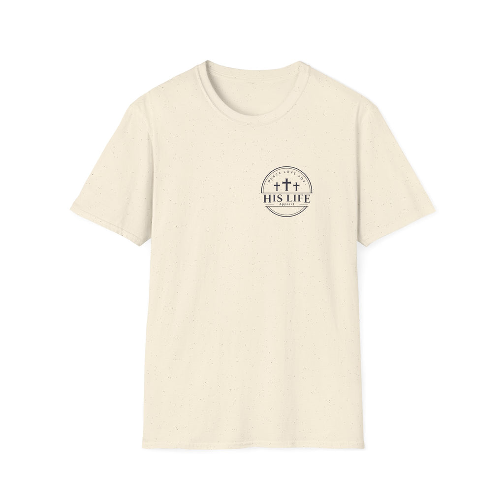His Life Christian America 250 T-Shirt — Small Cross Logo Faith Tee