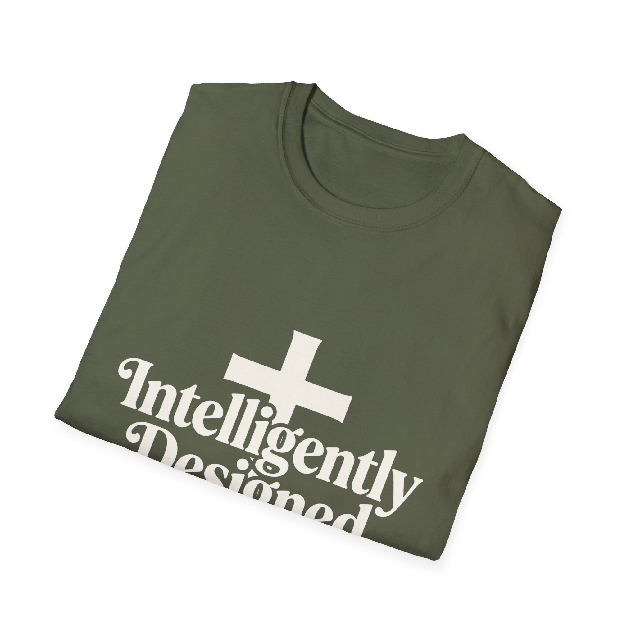Christian T-Shirt — "Intelligently Designed by Love" Cross Faith Tee
