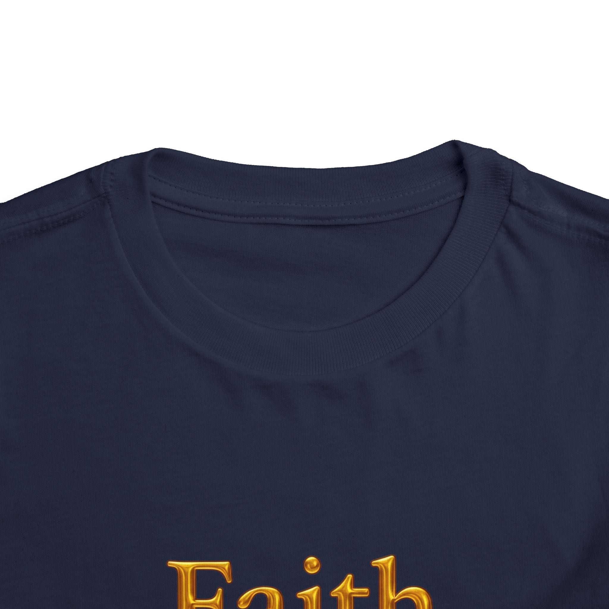 Toddler Tee — Faith Hope Love Gold Text