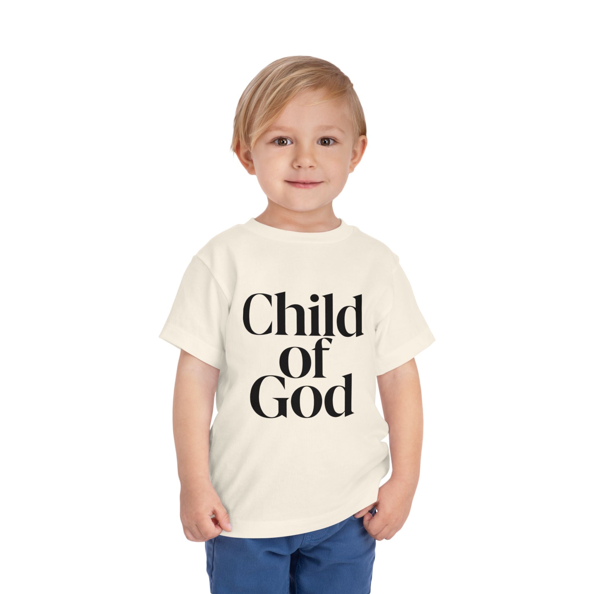 Toddler Tee – "Child of God" Faith Graphic