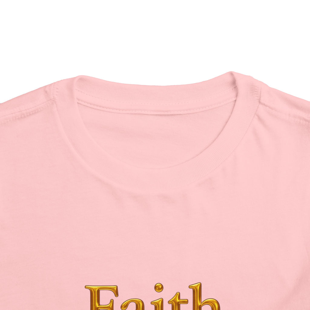 Toddler Tee — Faith Hope Love Gold Text