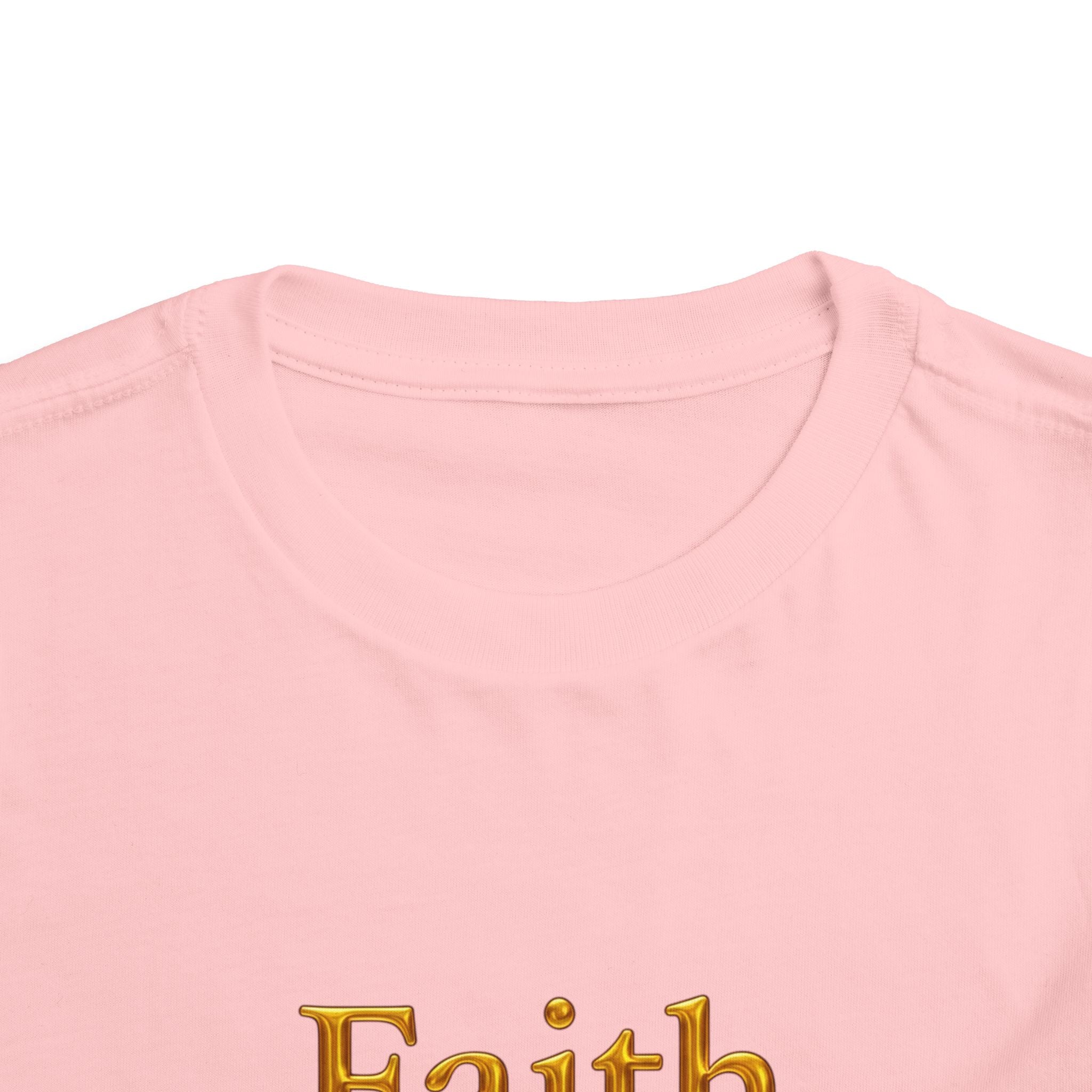 Toddler Tee — Faith Hope Love Gold Text