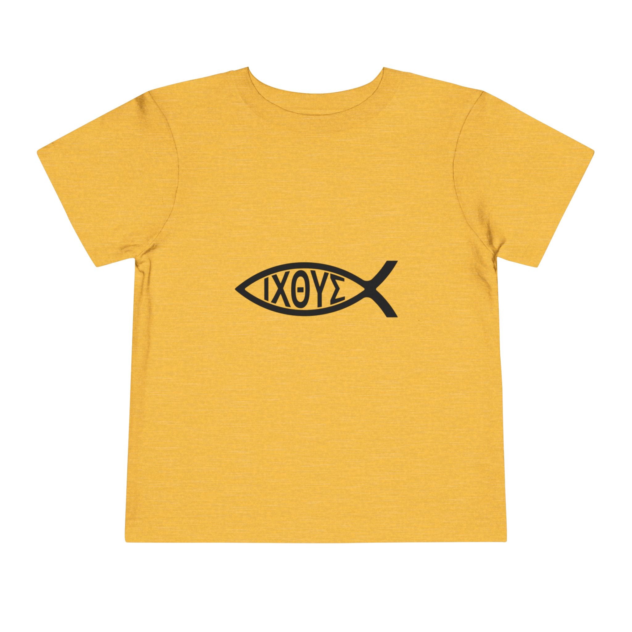 Toddler Tee — Christian Ichthys Fish Logo Kids Shirt (Faith Symbol)