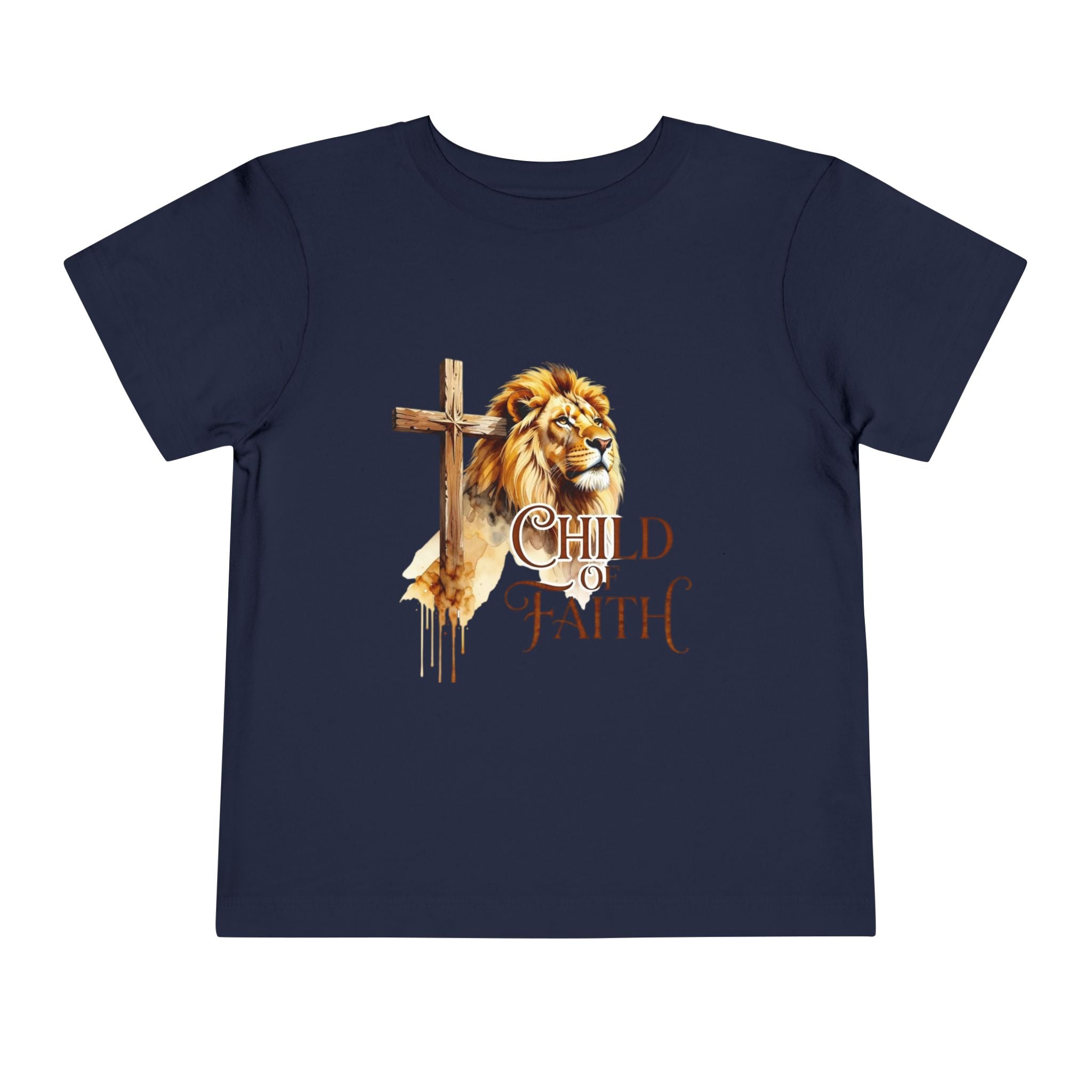 Child of Faith Toddler Tee — Lion & Cross Christian Kids Shirt